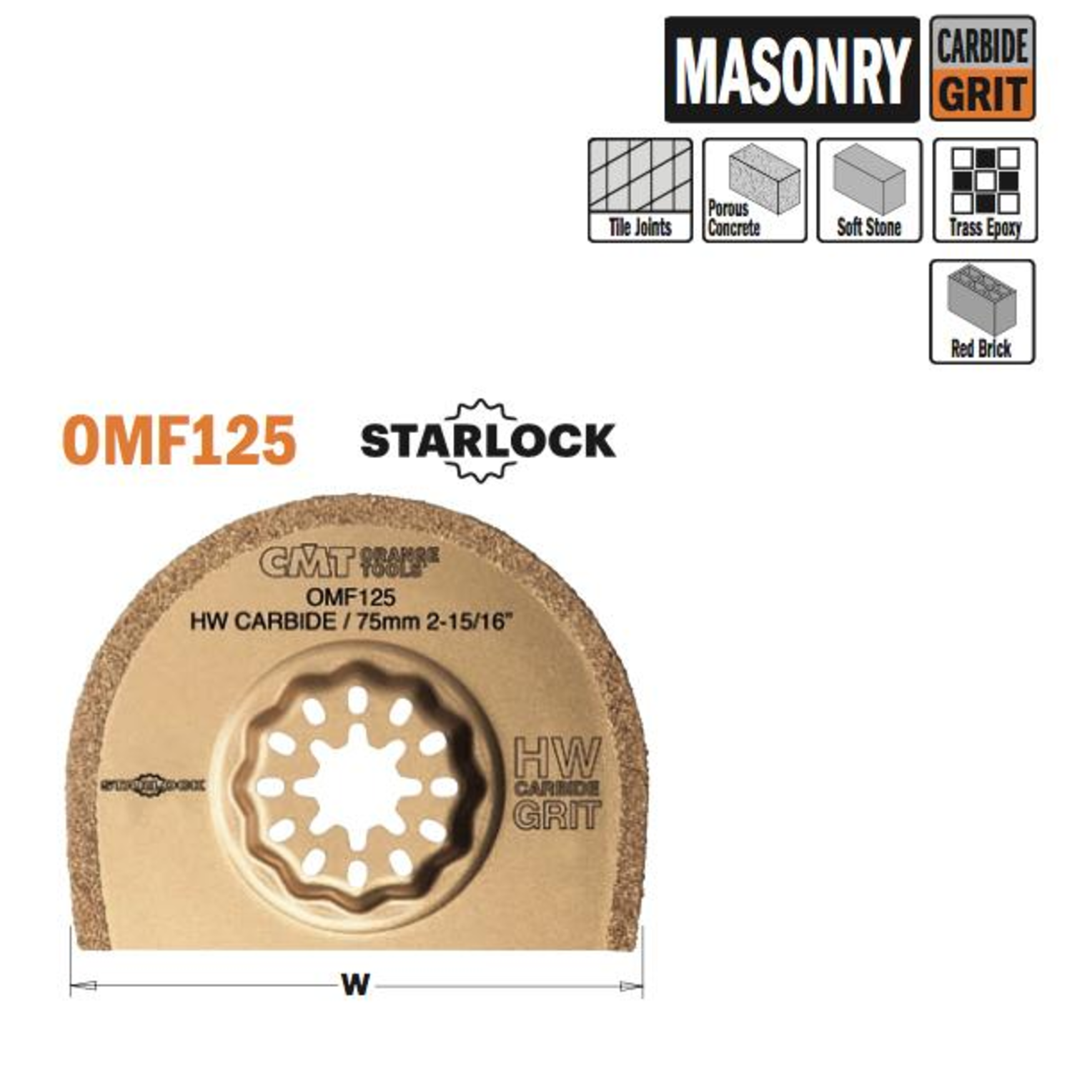 75mm rond hardmetalen schijf vr multi construct. i=1,2mm/1 st