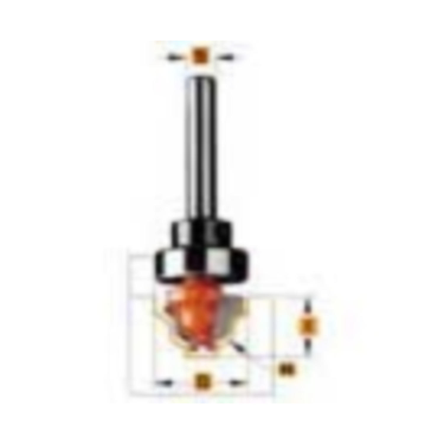 Classiek profielfrees met lager d=28,6 r=4 i=14,3 hw