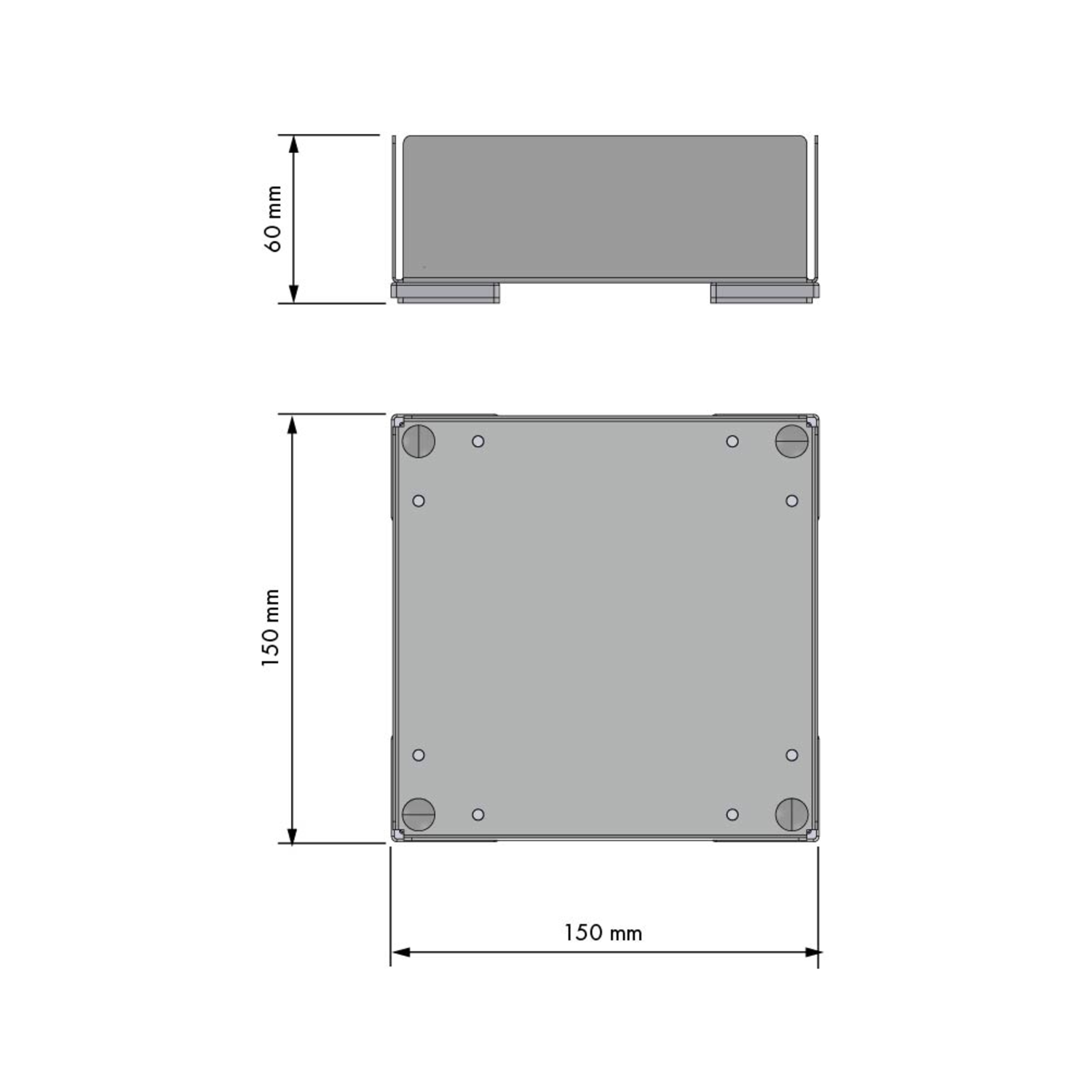 Chic line accessoire bakje antraciet  b.60  l.150mm