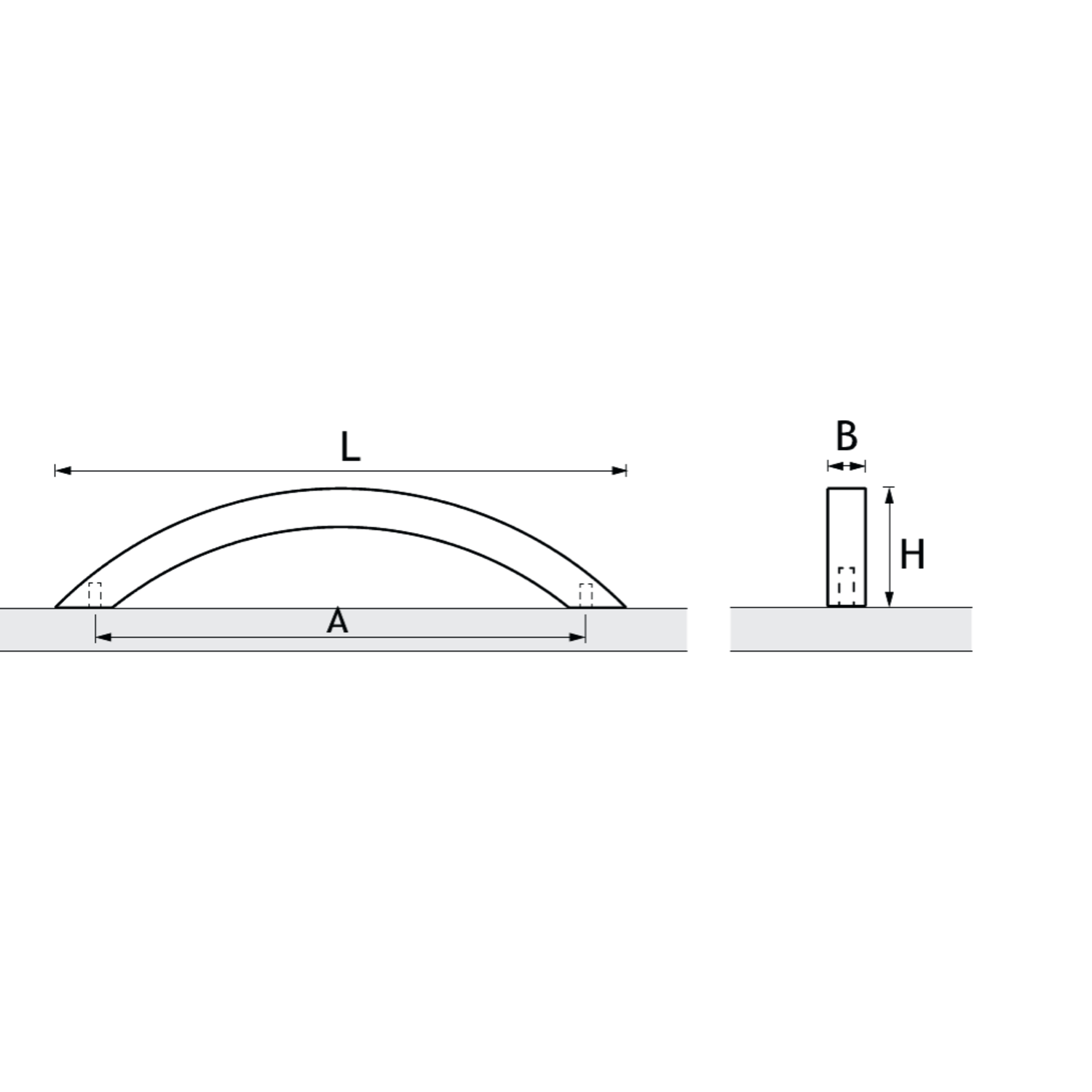 Greep Guarani, boorafstand 160, L 181 mm, B 10 mm, H 31 mm, roestvrij staal geborsteld
