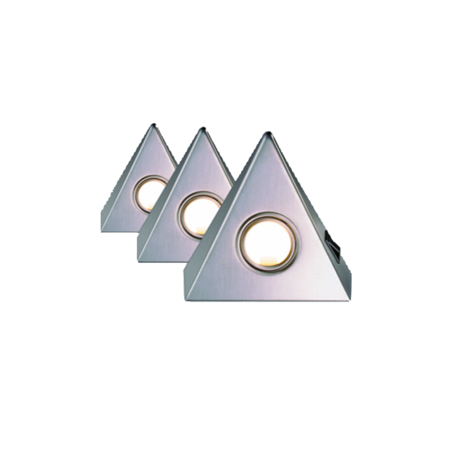 Delta Mini set RVS 3x20W,12V+schakelaar