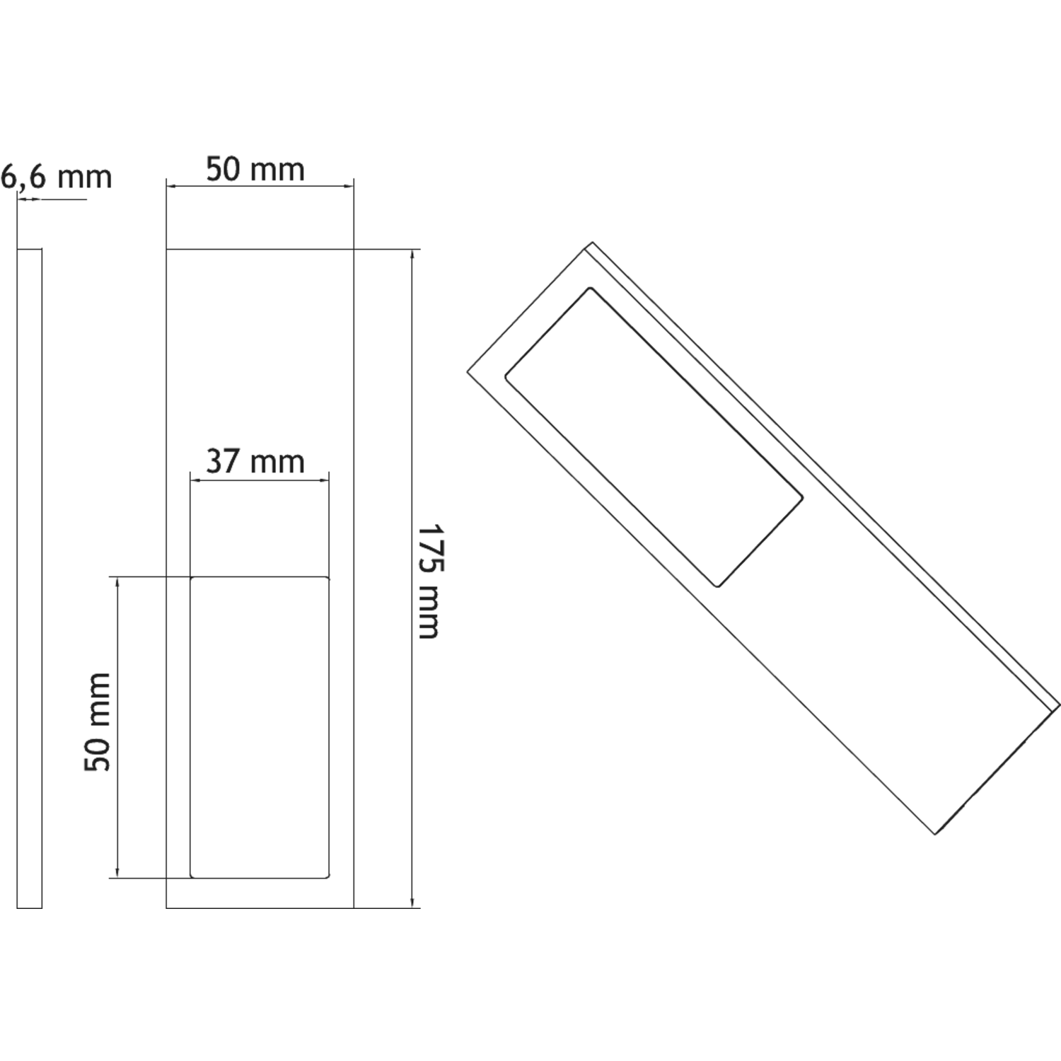 Streto Led zwart set 4x4w 4000K-12V + convertermet met schakelaar