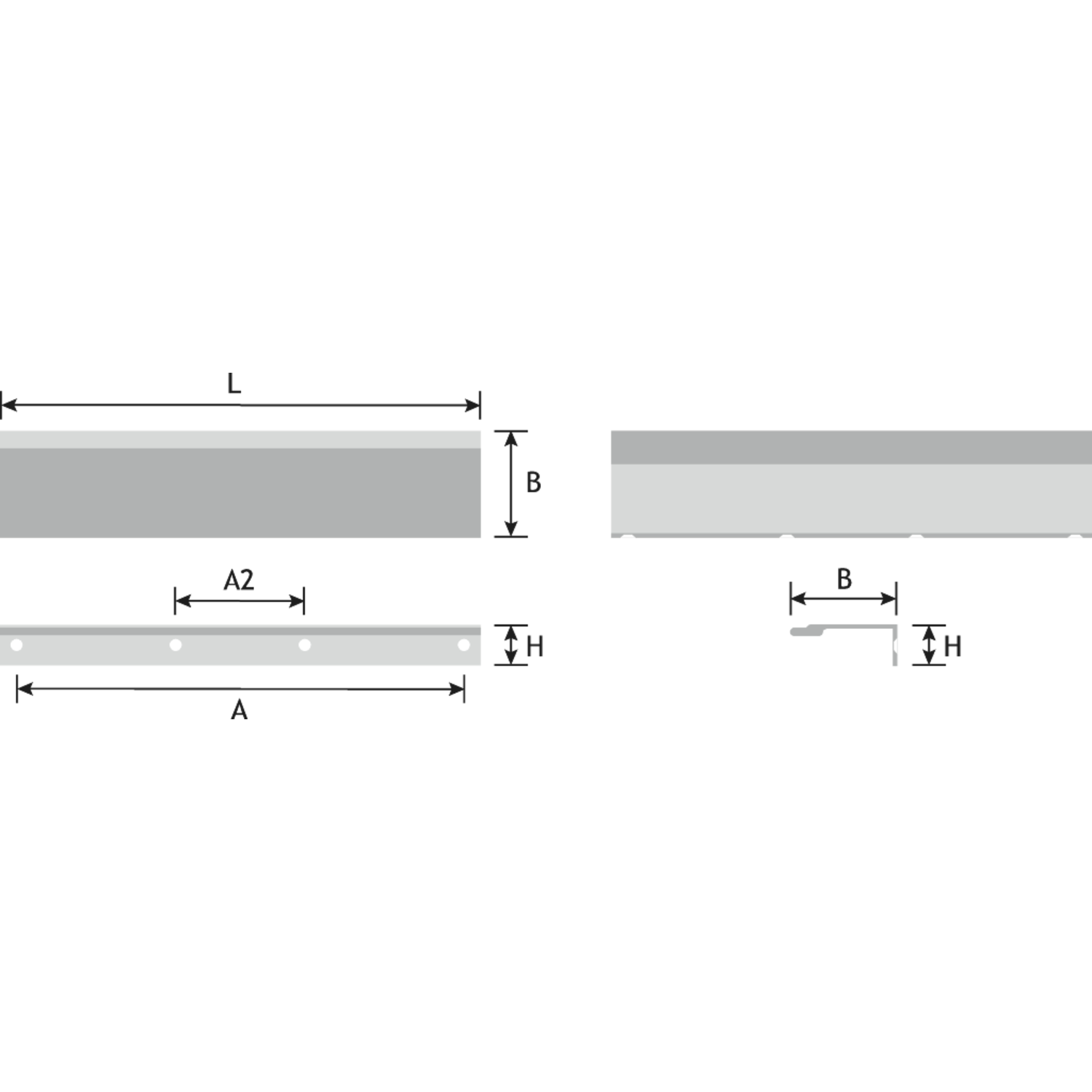 Greep stratt ba128 l1500 zamak RVS look