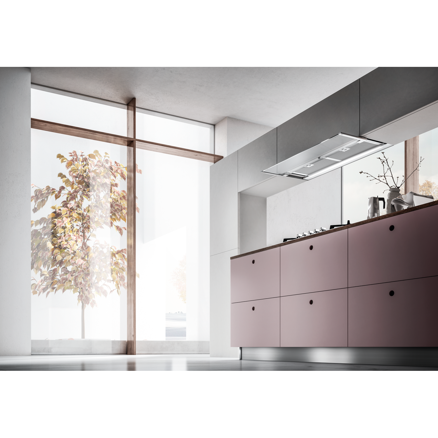 Glass out inbouw afvoer rvs + glas 90 cm