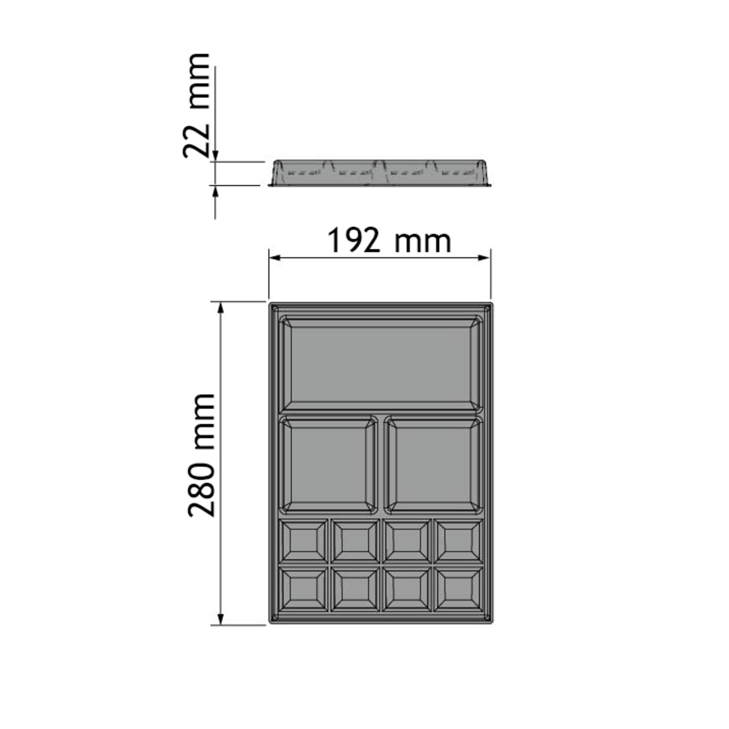 Chic line juwelen indeling b.192  d.280mm