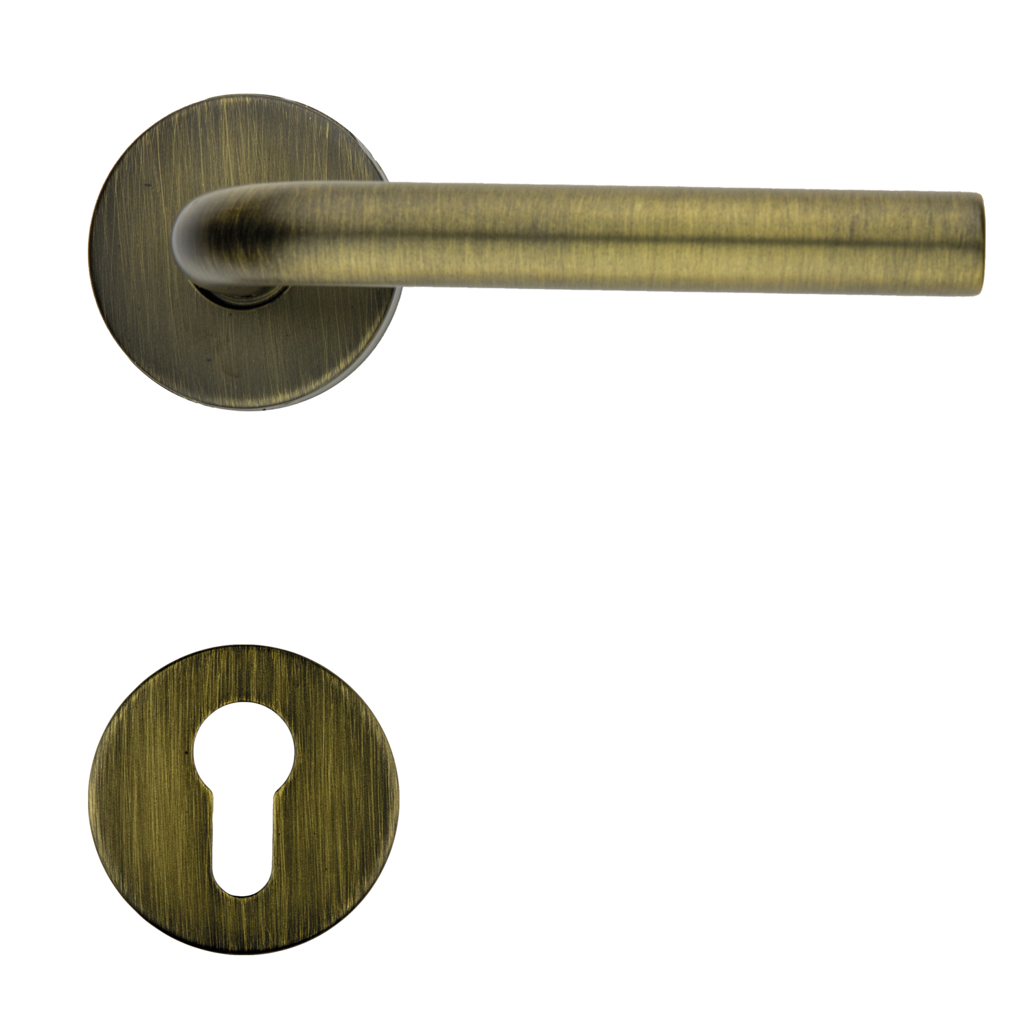 Deurkruk Pro l shape 16mm mat brons r+e cyl