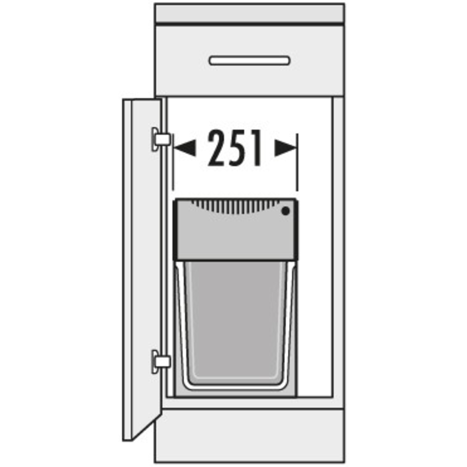 Hailo tandem iv 2x15l black edition volledig uittrekbaar - recycled