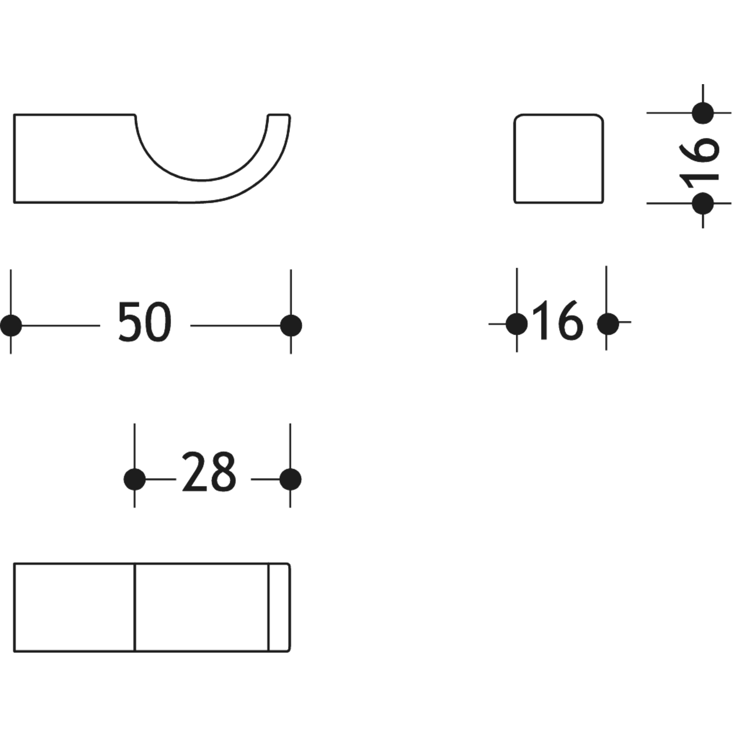 Kapstok HEWI 800.90.01040