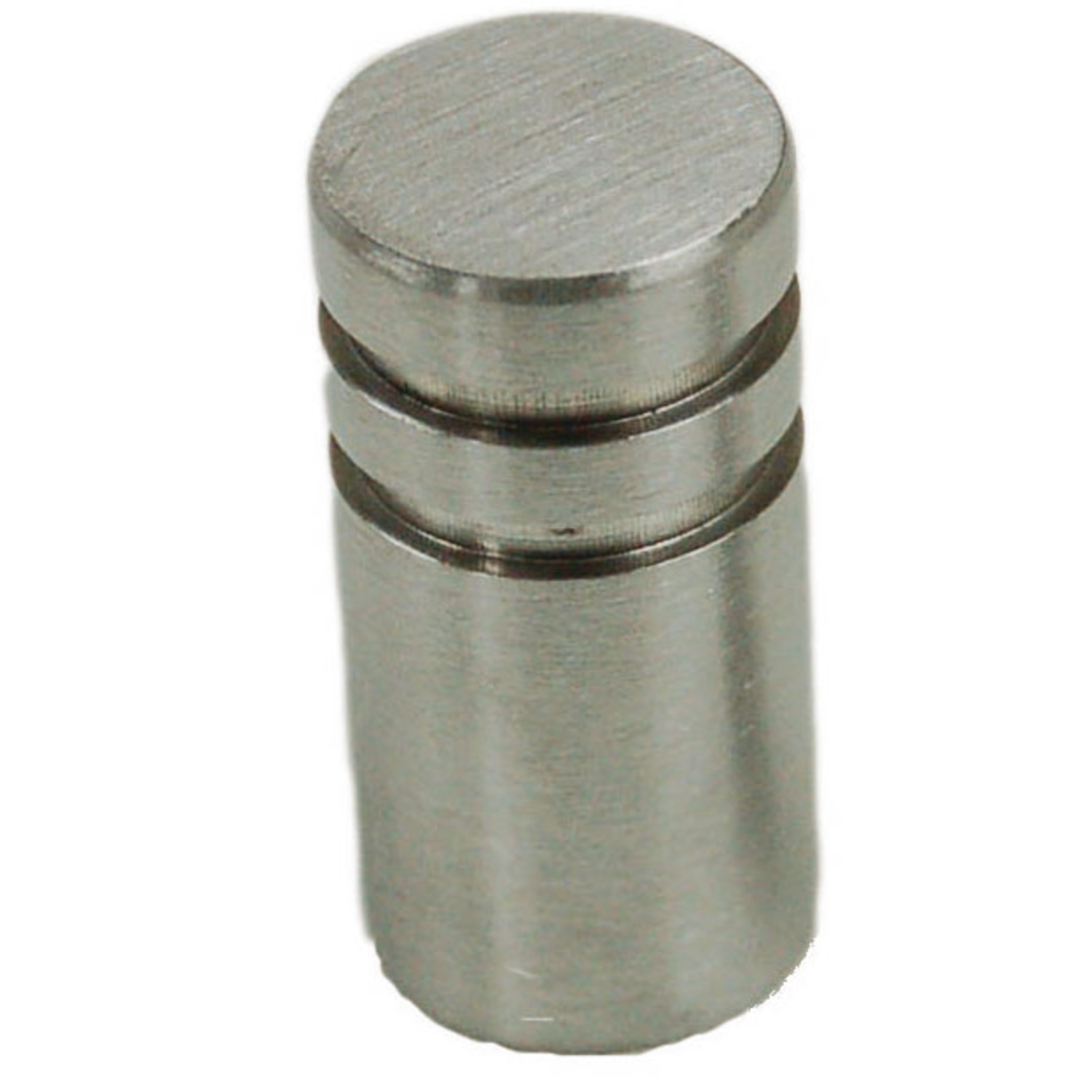 Knop RVS dia. 15mm h30mm met 2 groeven
