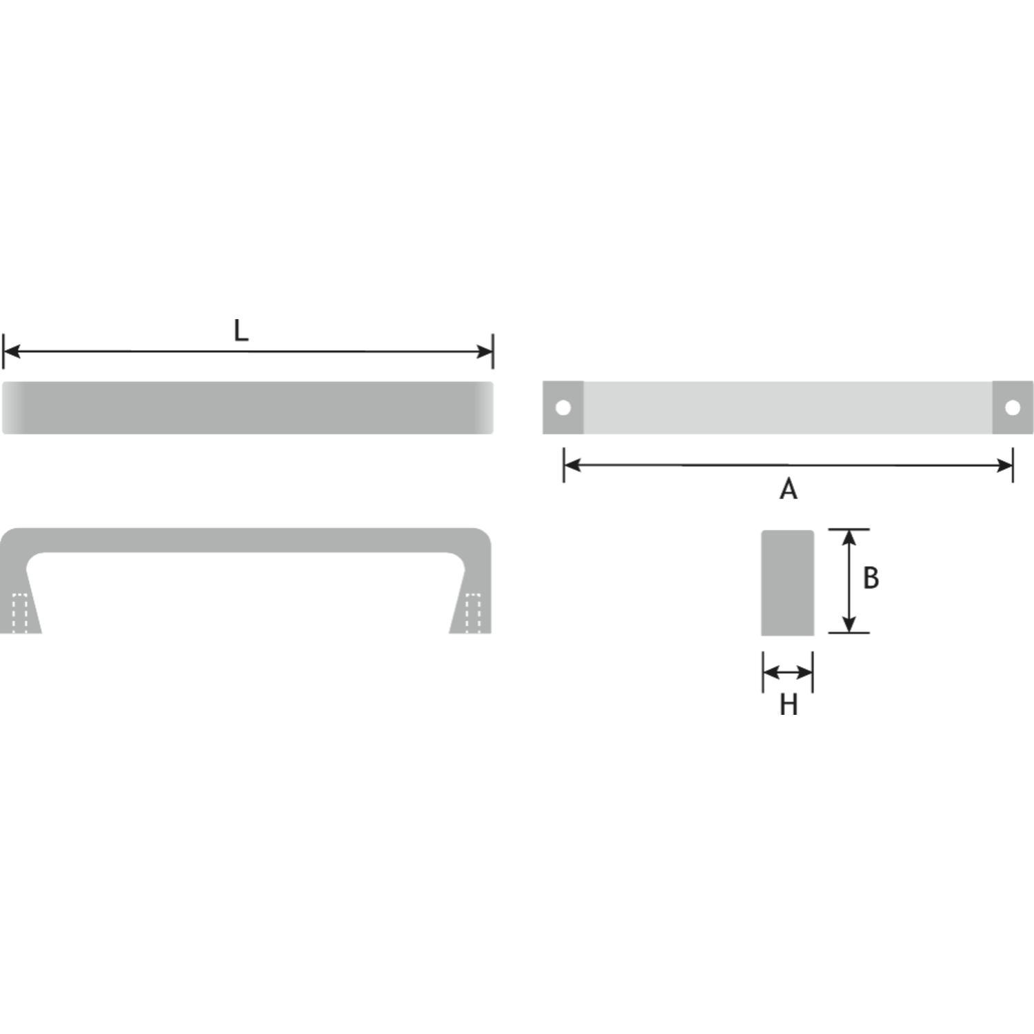 Greep encanto zamak zwart mat ba 128mm l140mm