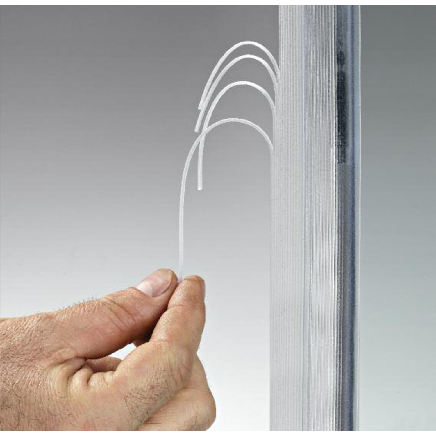 Zelfklevende dichting met inkortbare afdeklip, voor 8/13.5 mm glas, B21 +20 L3000, transparant