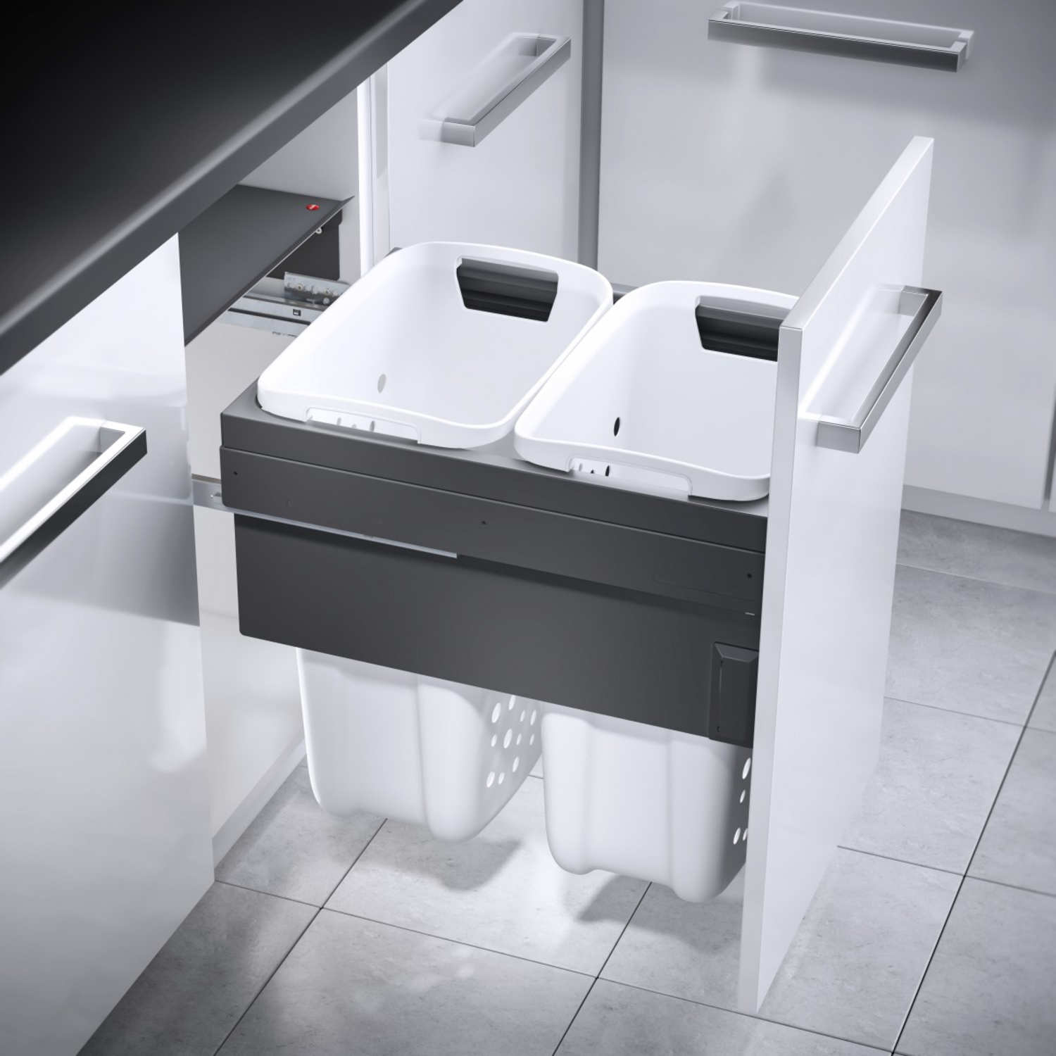 Hailo Laundry Carrier k.45 2x33l grijs