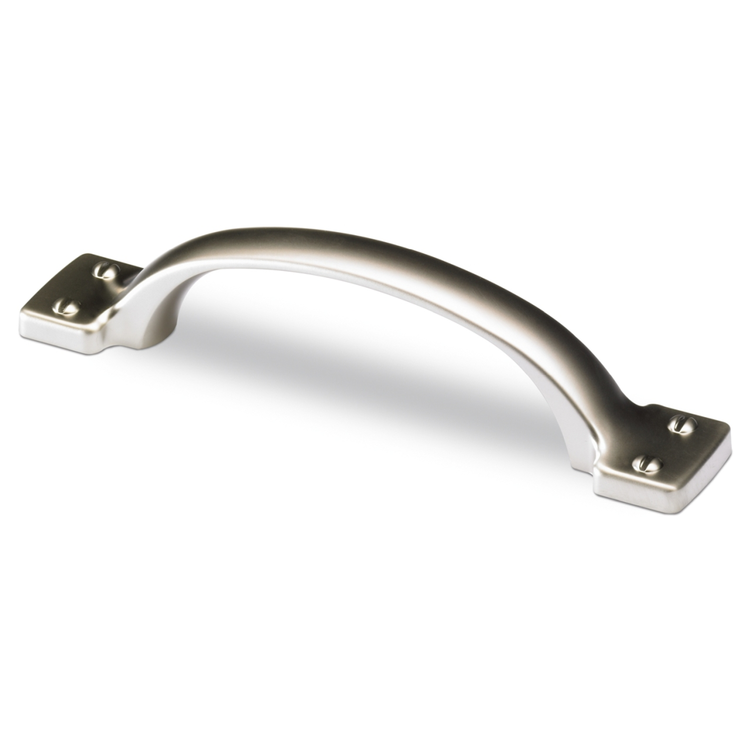 Greep Flavia, boorafstand 96, L 145 mm, B 28 mm, H 28 mm, Mat vernikkeld