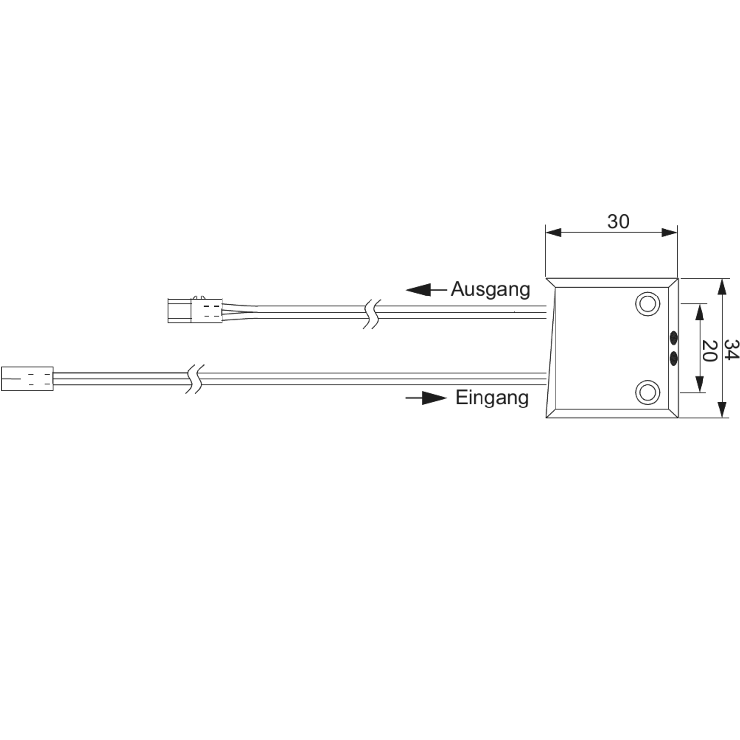Led deurcontactschakelaar zwart 12v max 30w