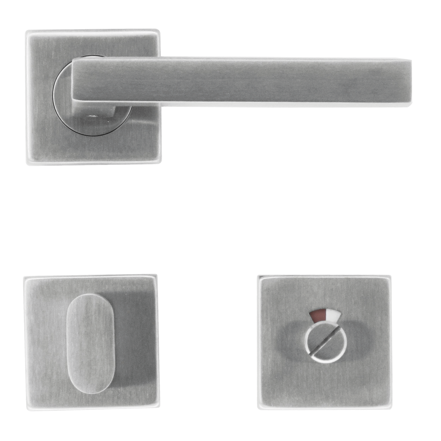 Deurkruk Pro kubic shape 16mm inox plus r+wc