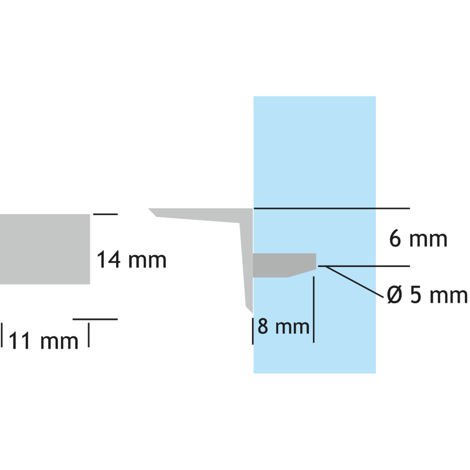 Schapdrager zamak vernikkeld 5mm