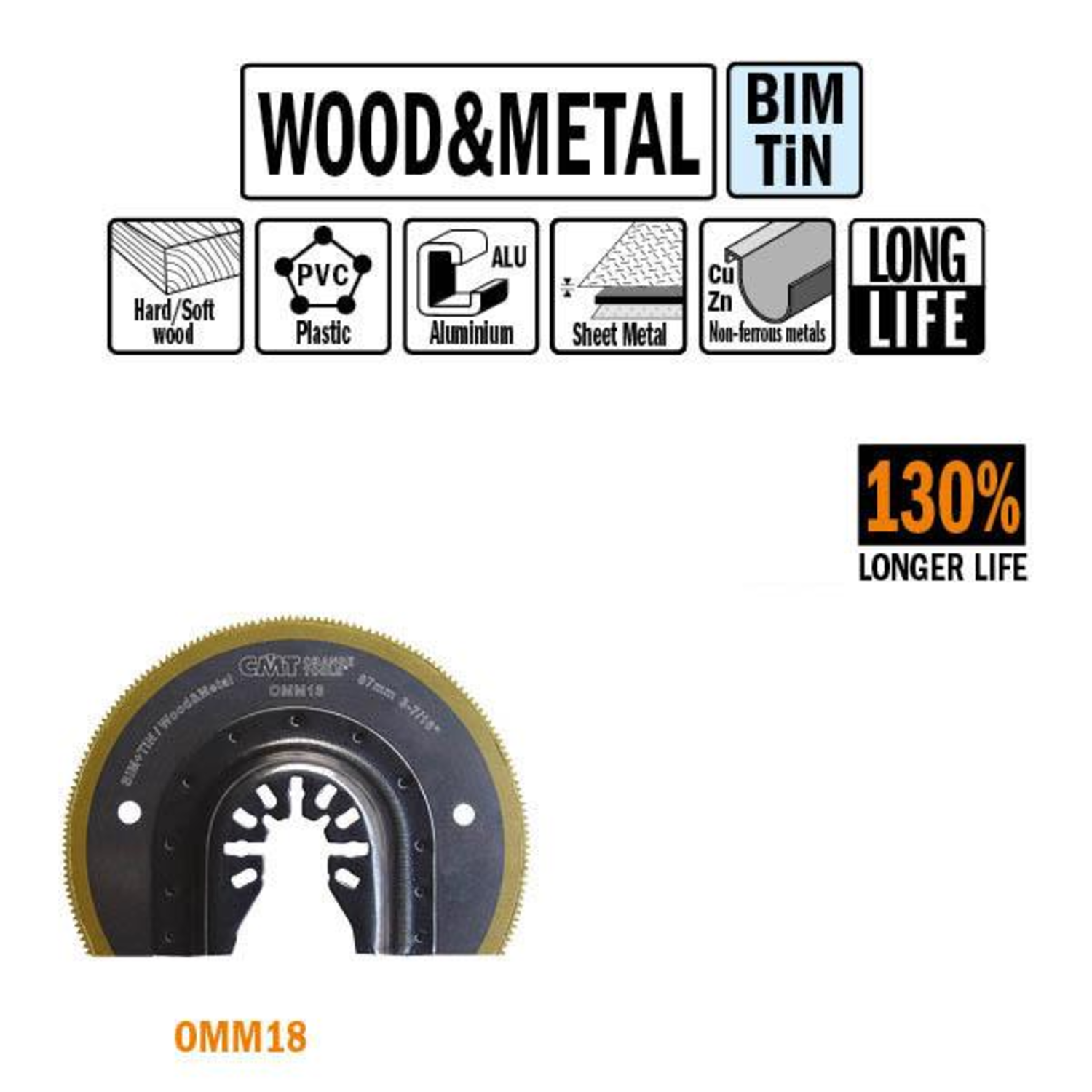 87 mm rond ext.lange standtijd zaagblad hout/metaa l-h=87/z=20/bim tin