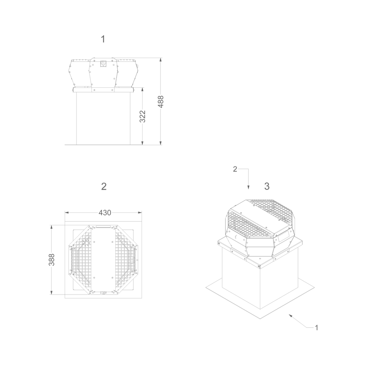 Novy platdakmotor 48,8 cm hoog