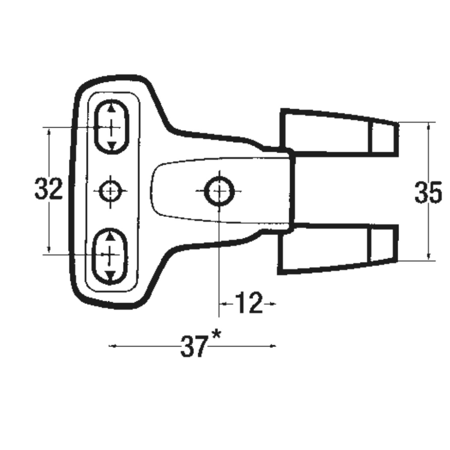 Projectsch.arm mb-6610 dubbel 180° nikkel