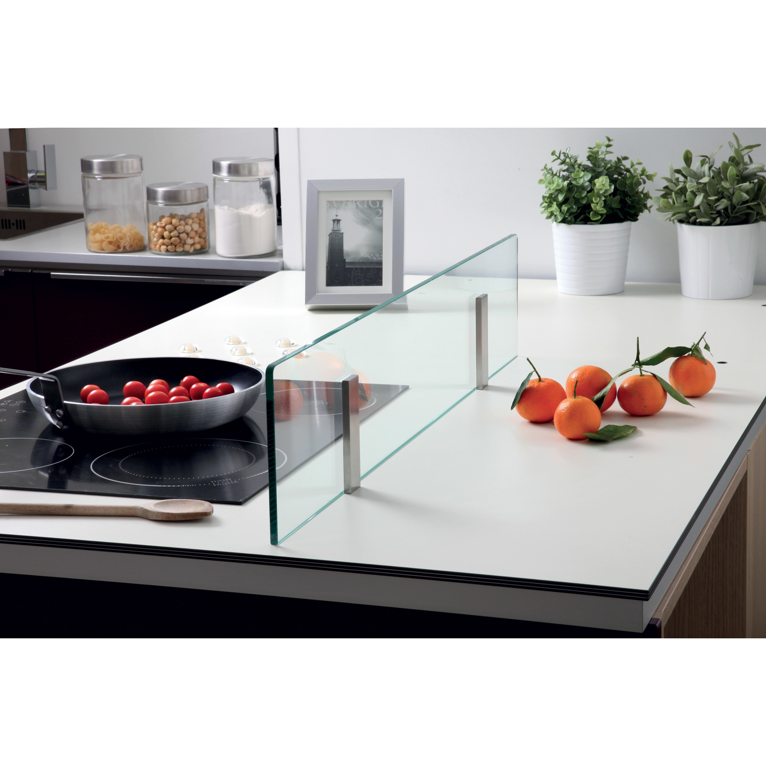 Bescherming eiland glas /chroom te boren 900mmmag magnetisch