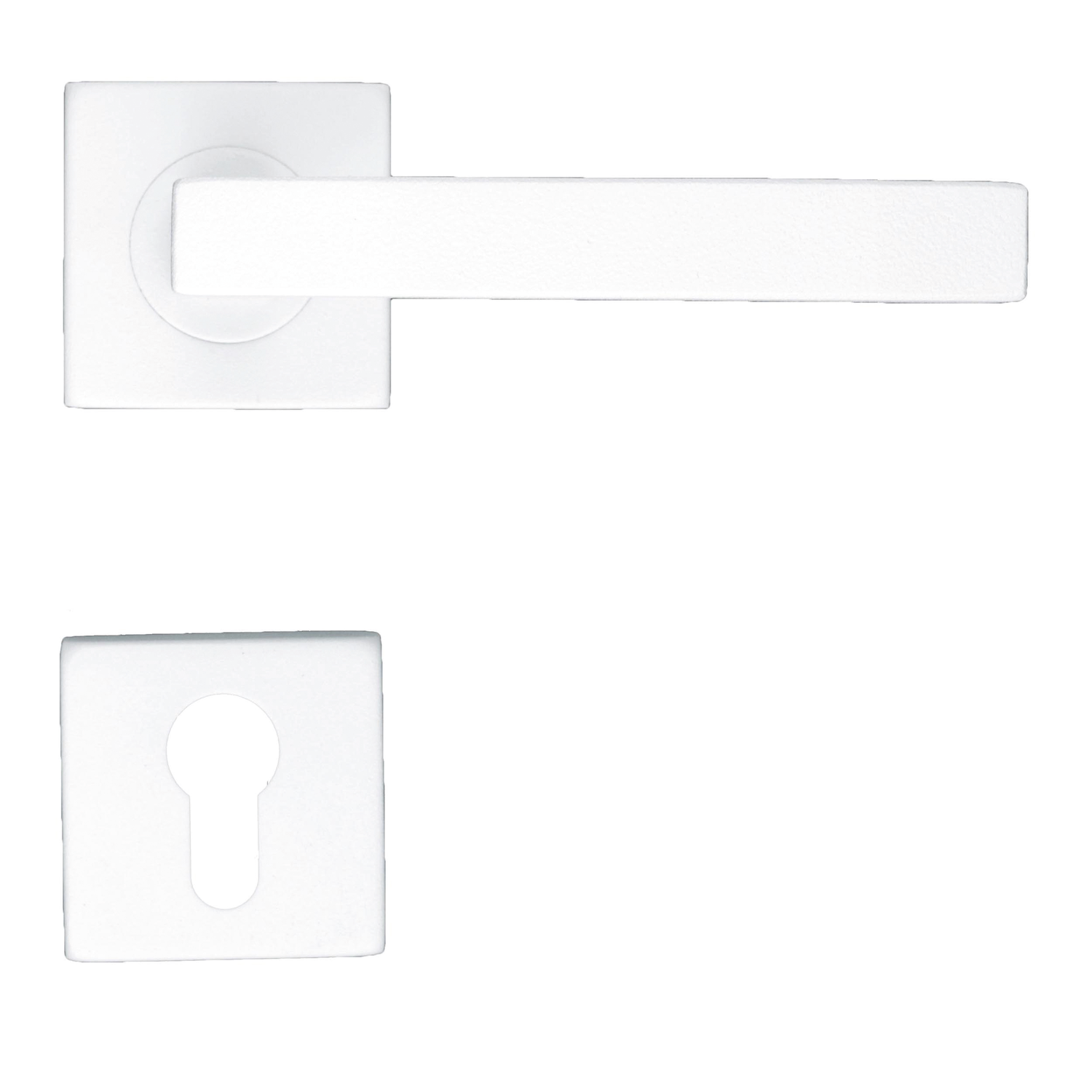 Deurkruk Pro kubic shape 16mm wit struct r+e cyl