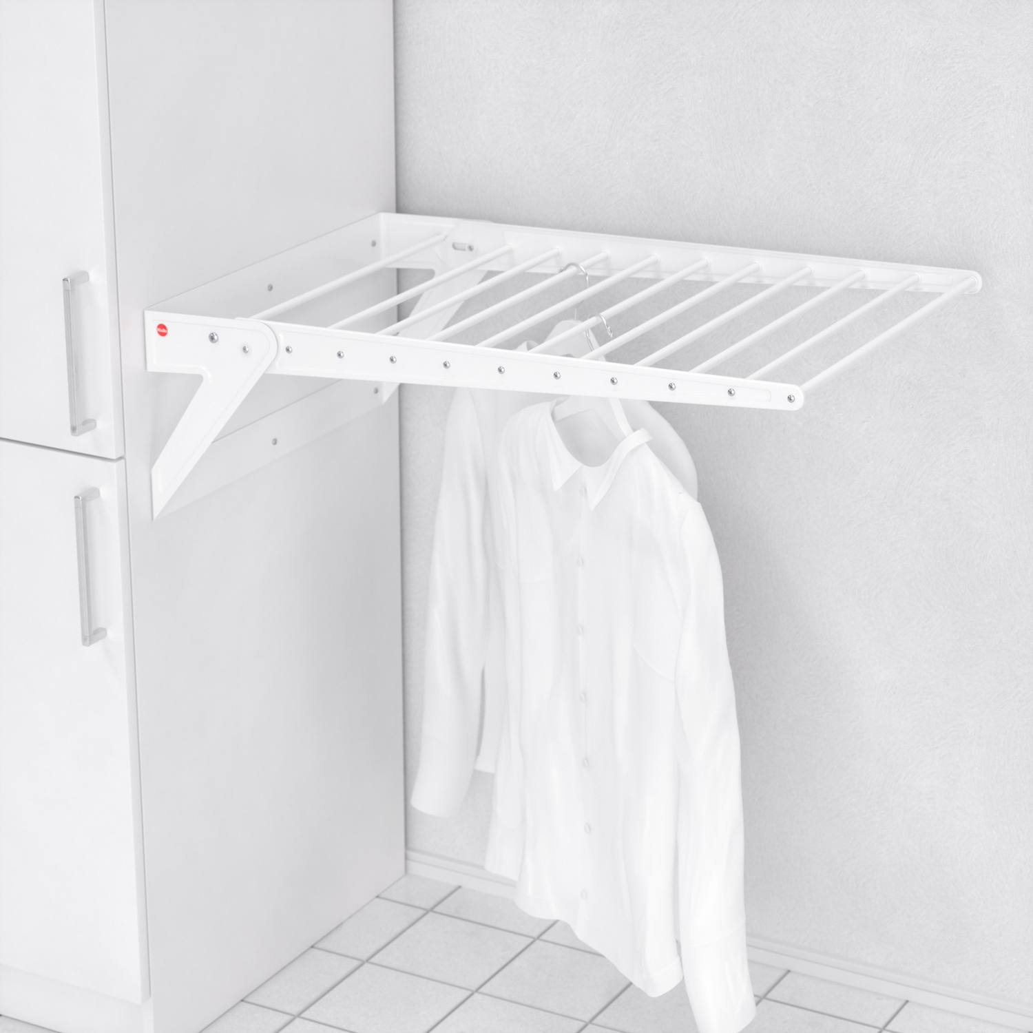 Hailo laundry droogrek opklapbaar wandmontage wit