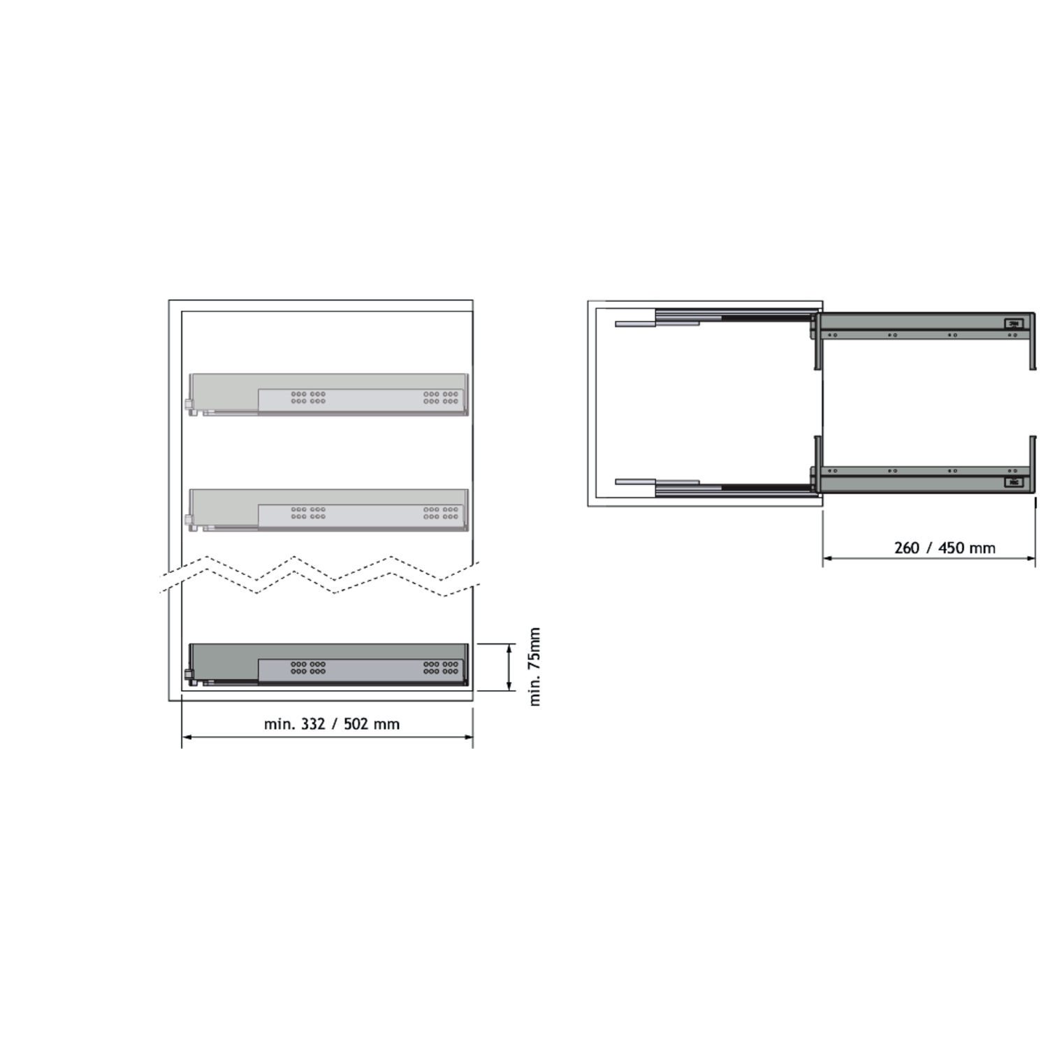 Chic line ladeset antraciet h.75 d.492mm