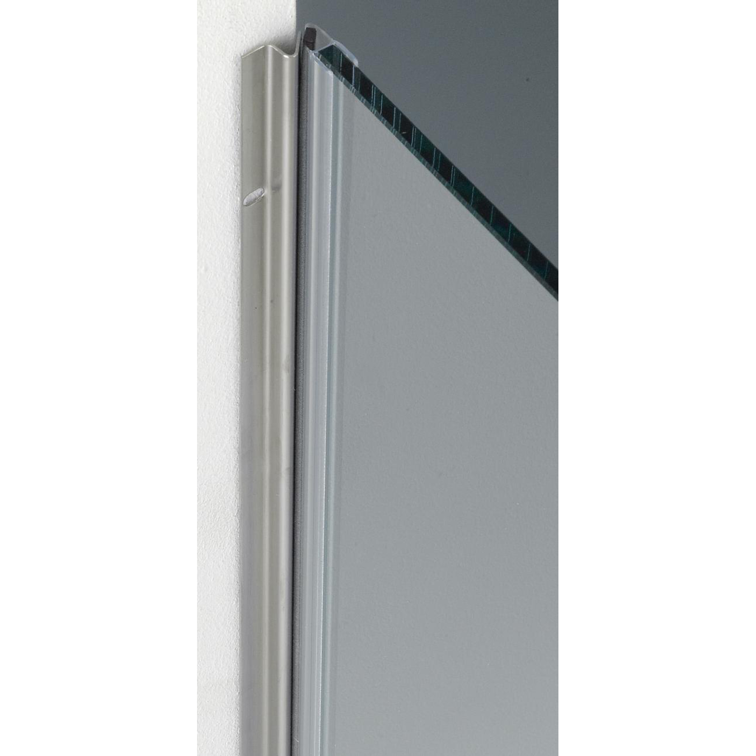 Aanslagprofiel magnetisch 10,5 x 22 x l 2500 mm rvs geborsteld