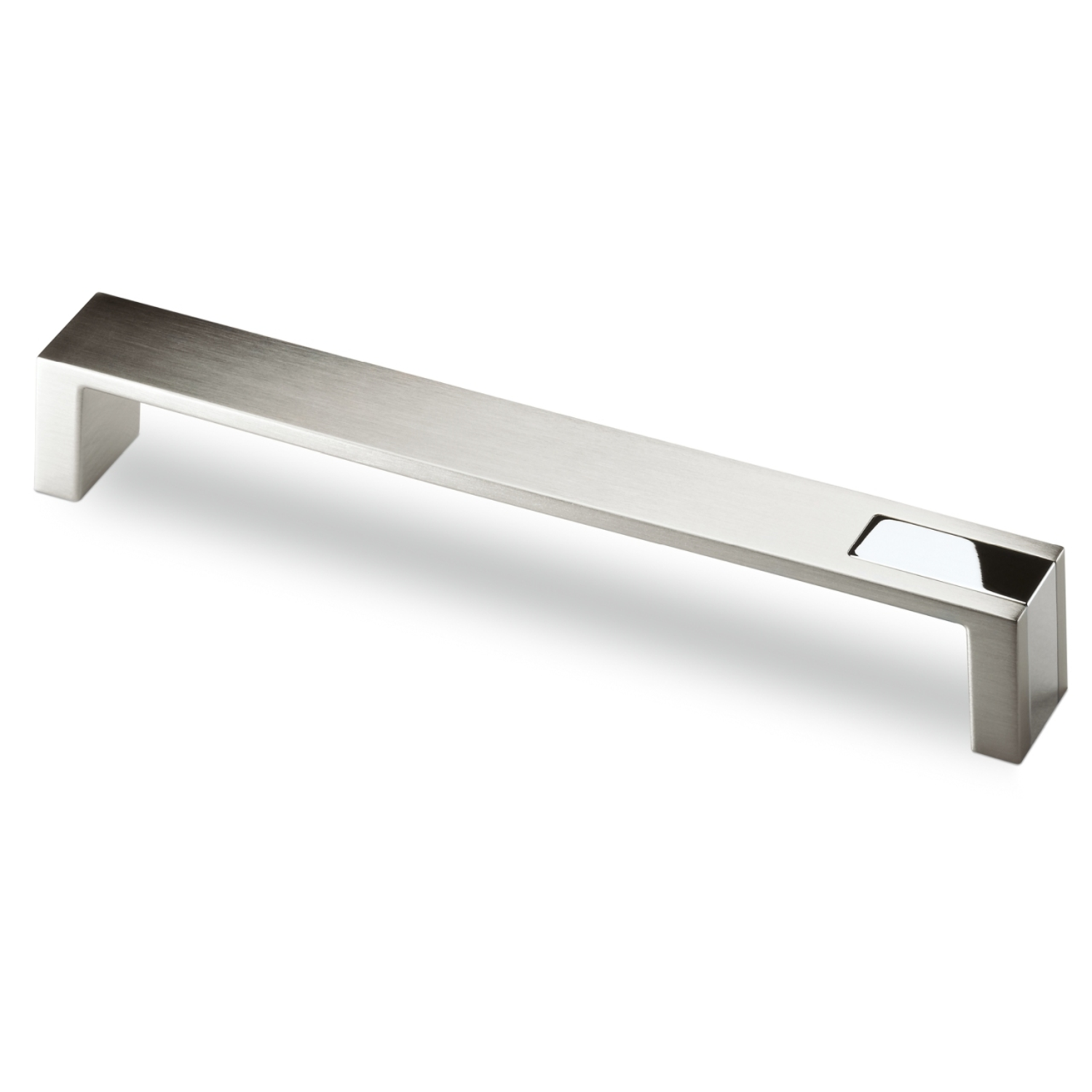Greep Intra, boorafstand 192, L 204 mm, B 25 mm, H 26 mm, Roestvrij staal finish geborsteld / glans verchroomd