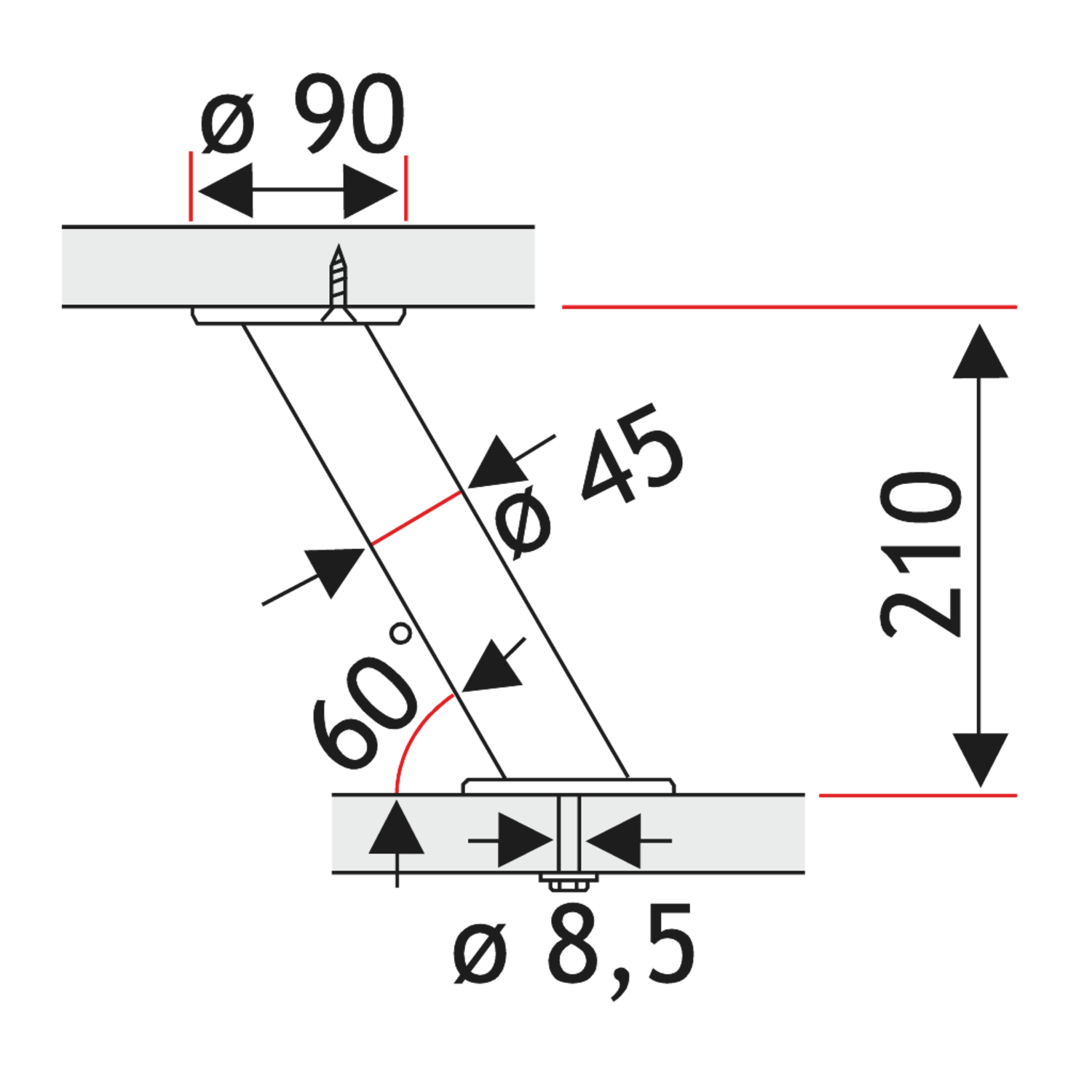 Barsteun bari d.45mm rvs