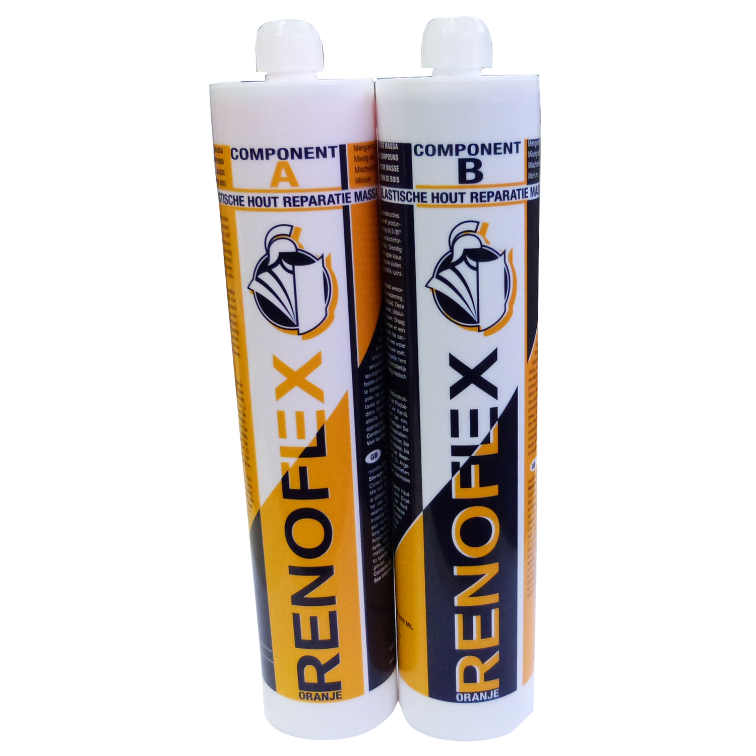 Renoflex oranje 600ml (2x300ml) professionele houtreparatiepasta