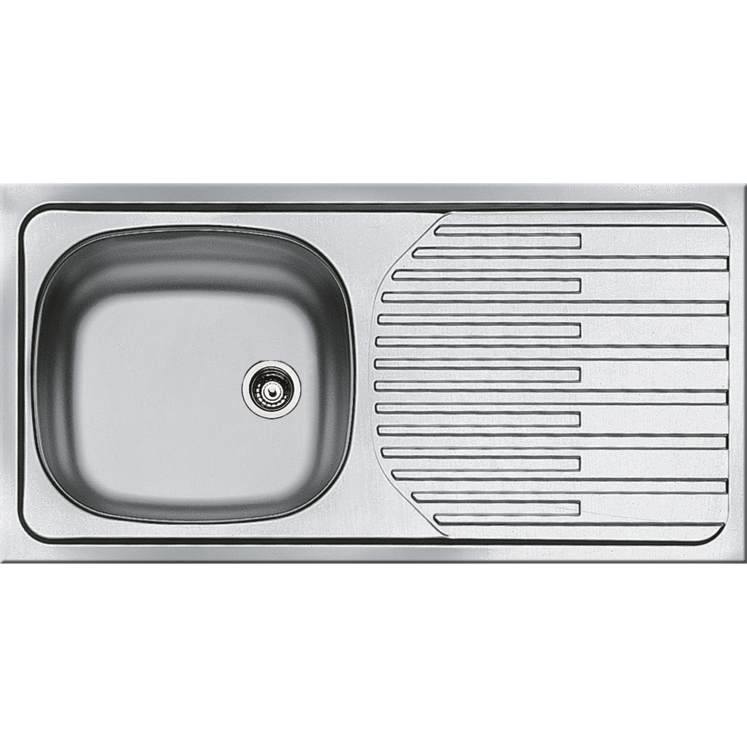 Spoeltafel rvs basic 1bak+verlek