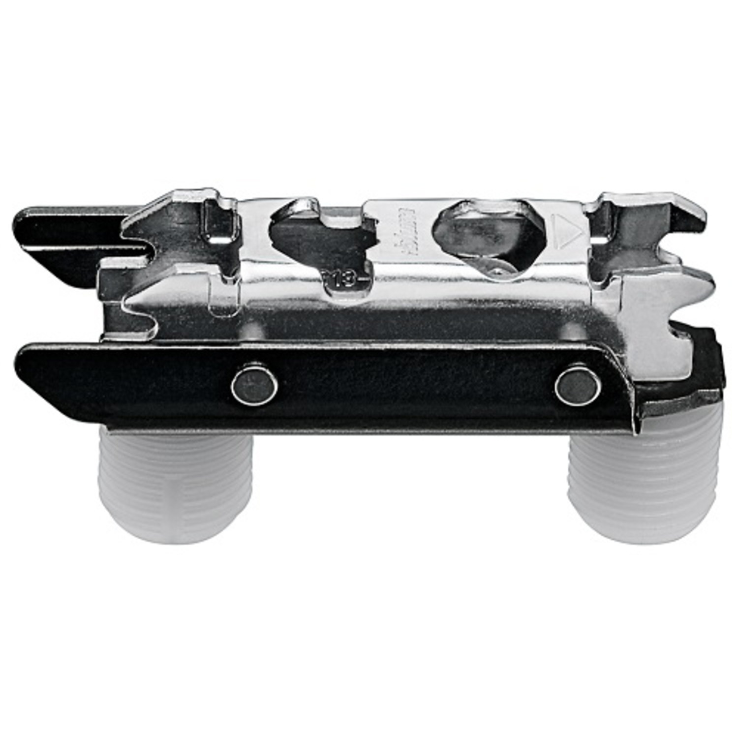 Clip montagepl. recht 3mm m/drevel 10mm onyx zwart