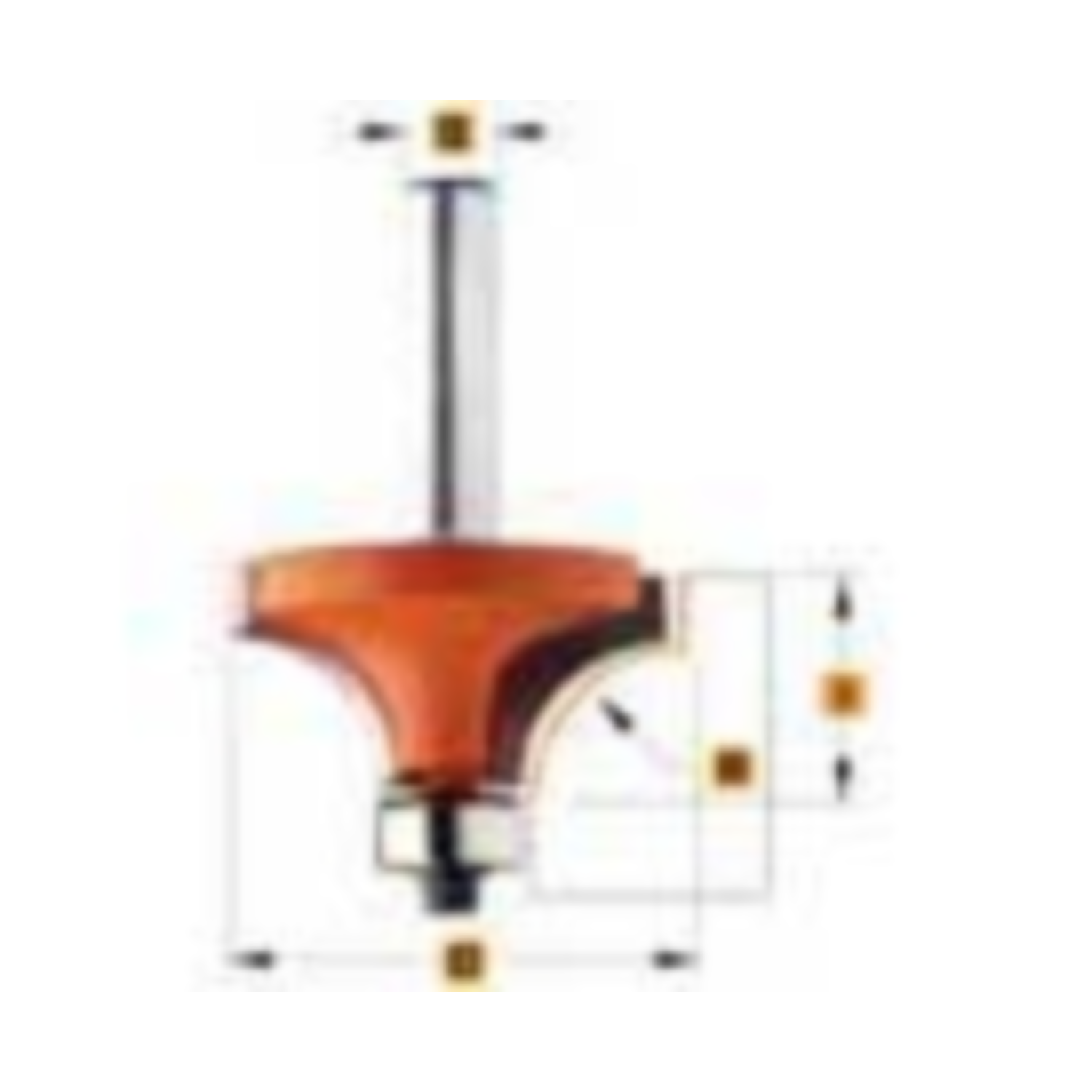 Holle radiusfrees zonder opstaande kant r=9,5 d=31,7 i=14