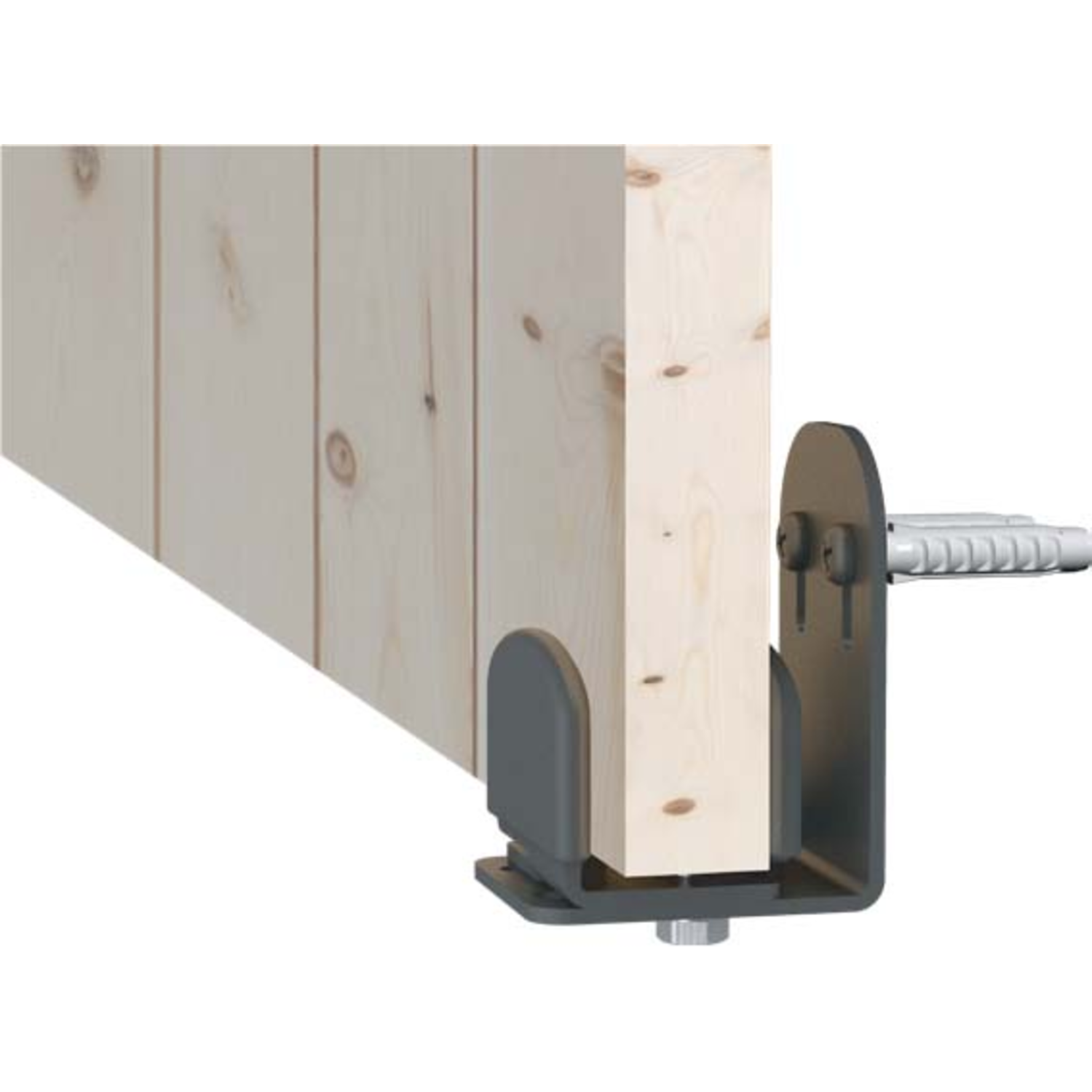Roc-Design bodemgeleider wandmontage zwart