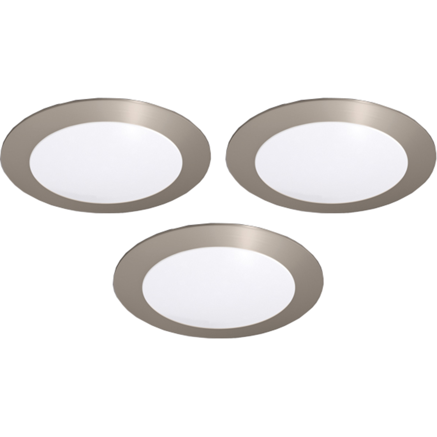 Hera set 3 x fr-68 Led 4w 24V 3000K RVS-look+trafo +trafo Led 15W