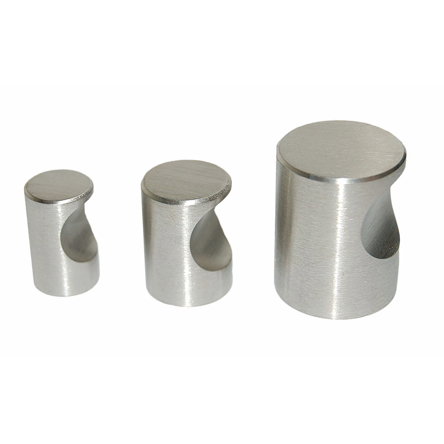 Cilindertop dia. 12mm h20mm RVS geborsteld