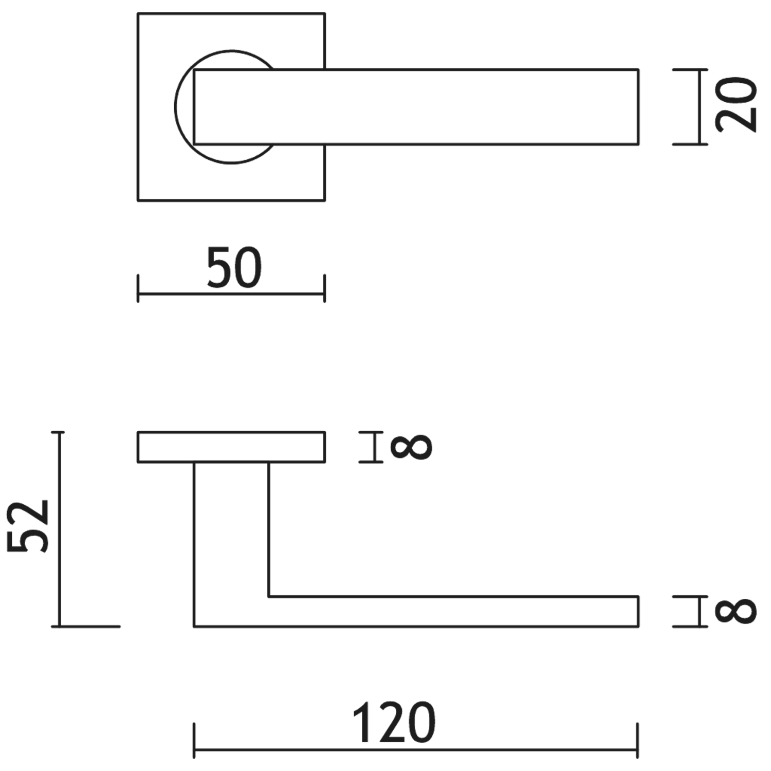 Deurkruk Pro cosmic wit structuur r+wc
