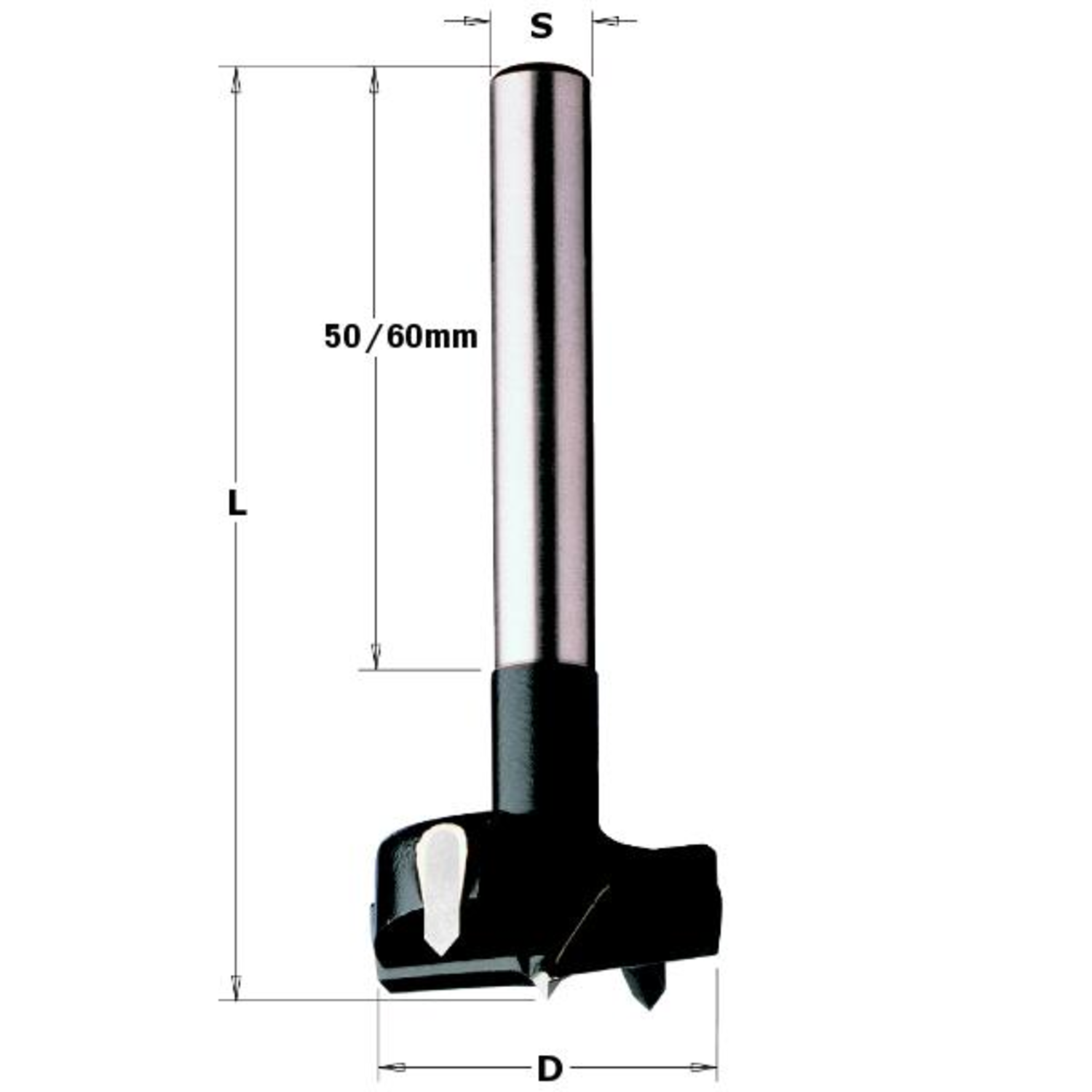 Potscharnierfrees met voorsnijders l=90 s=10mm