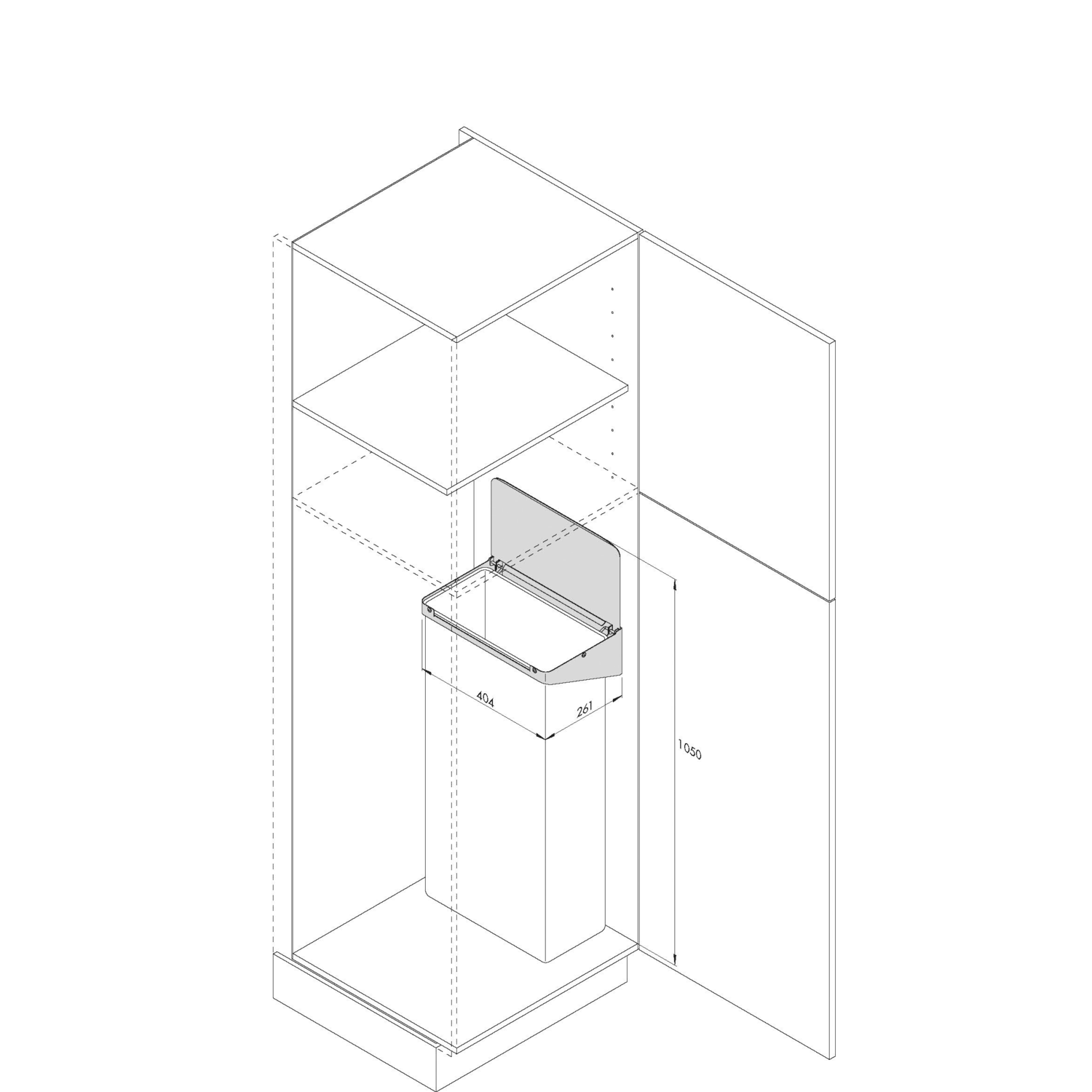Hailo laundry houder voor vuilzak wit wandmontage