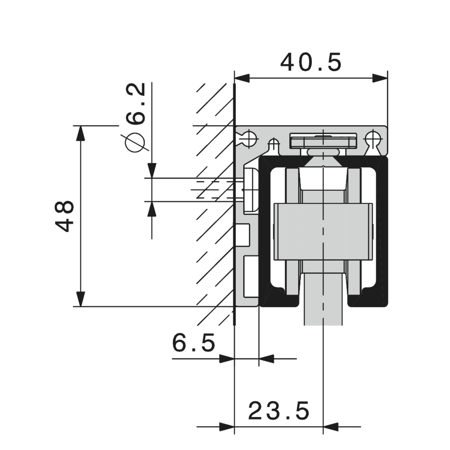 Hawa Junior 80/100 GP wandbevestigingprofiel 2500mm