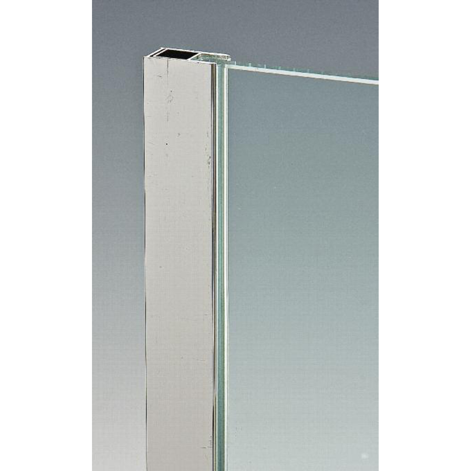 Overgangsprofiel, voor 8/10 mm glas, L2300, glanzend aluminium