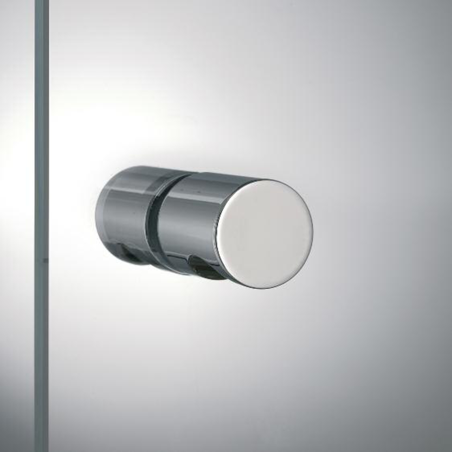 Paar knoppen met greep, voor 6/12 mm glas, B34 L25, chroom