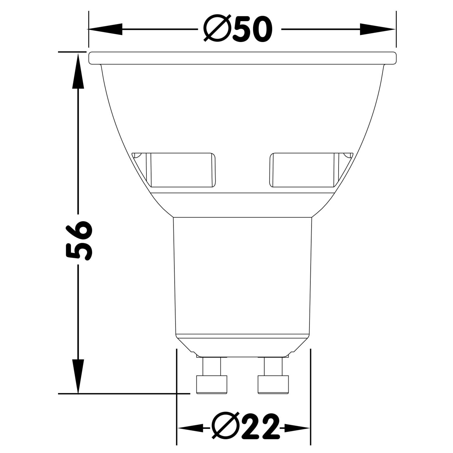 Led lamp ReFlex led 5 GU10 5W/230V 2700K wit 38° 415lm dimbaar