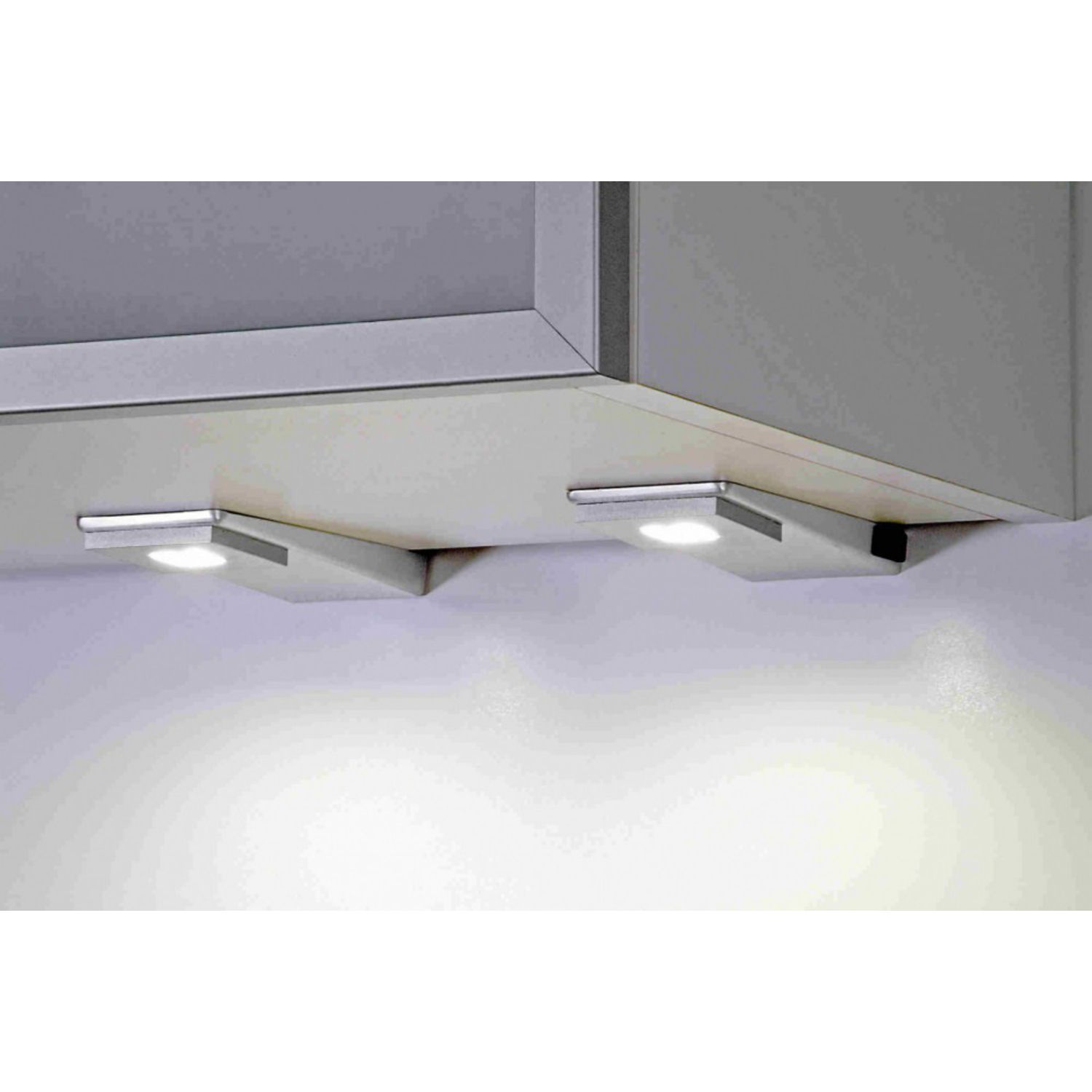 Set quadrat Led alu set 2 x 3W + schakelaar