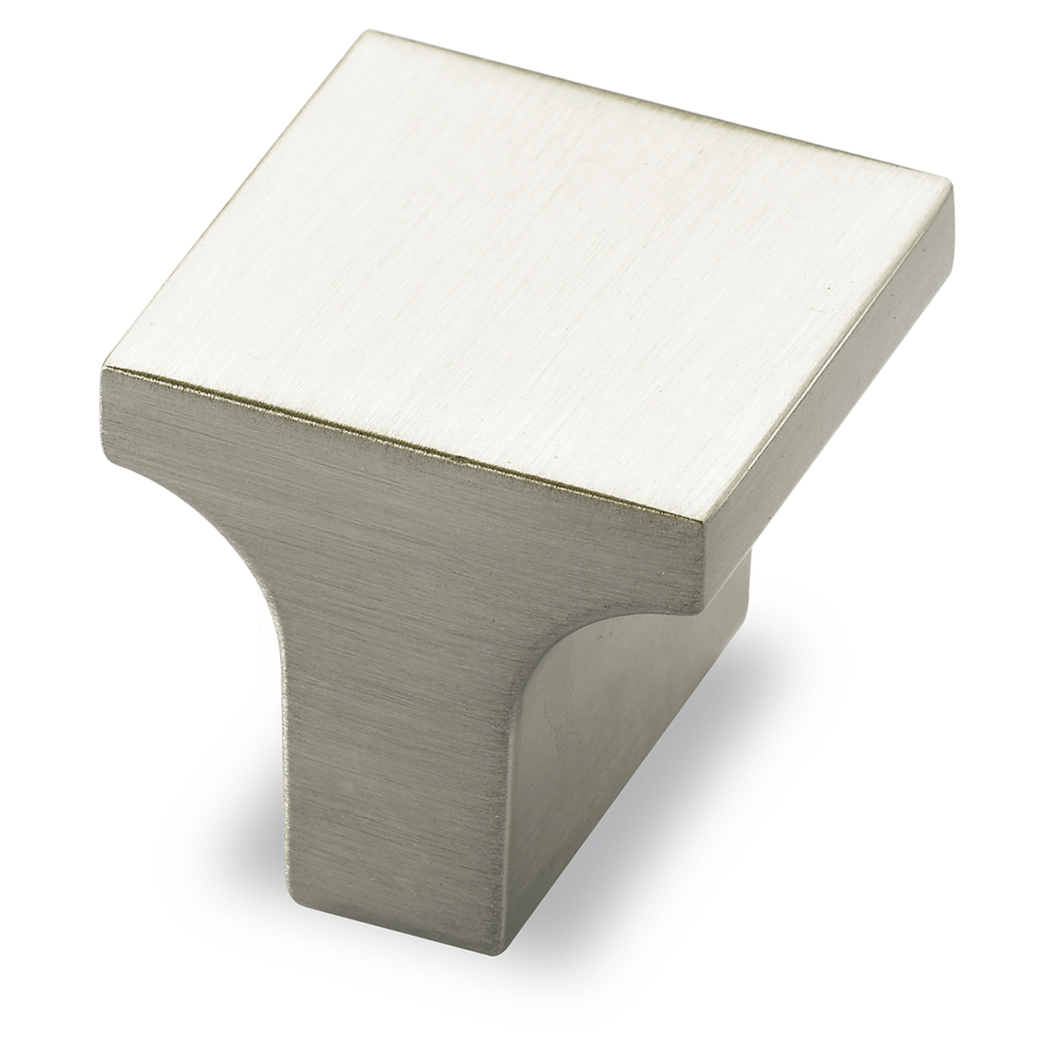 Knop Emo, L 25 mm, B 25 mm, H 23 mm, roestvrij staal finish geborsteld