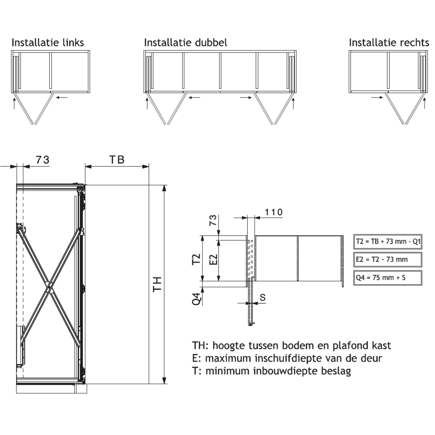 Hawa Folding Concepta h1851-2600mm alu links