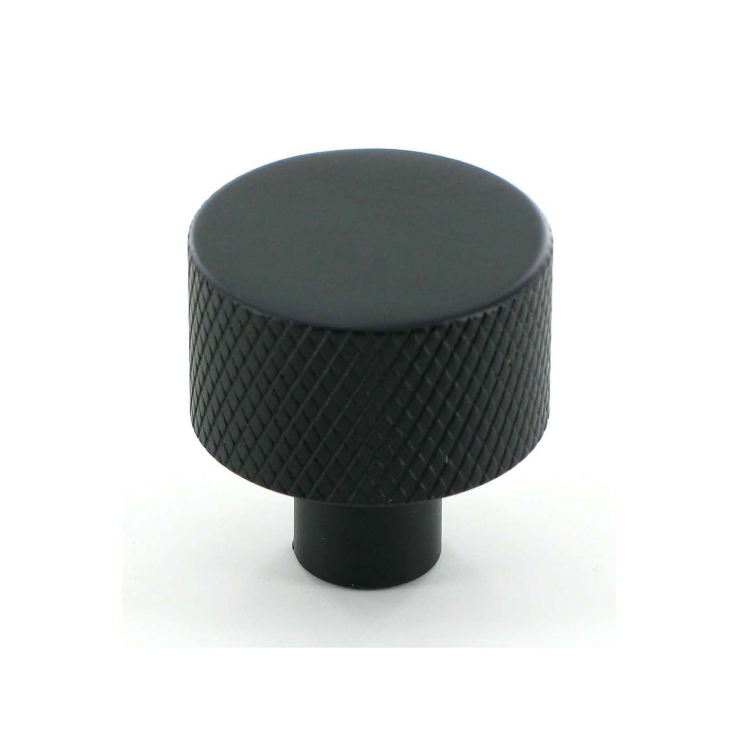Knop gront zamak zwart mat dia. 24mm
