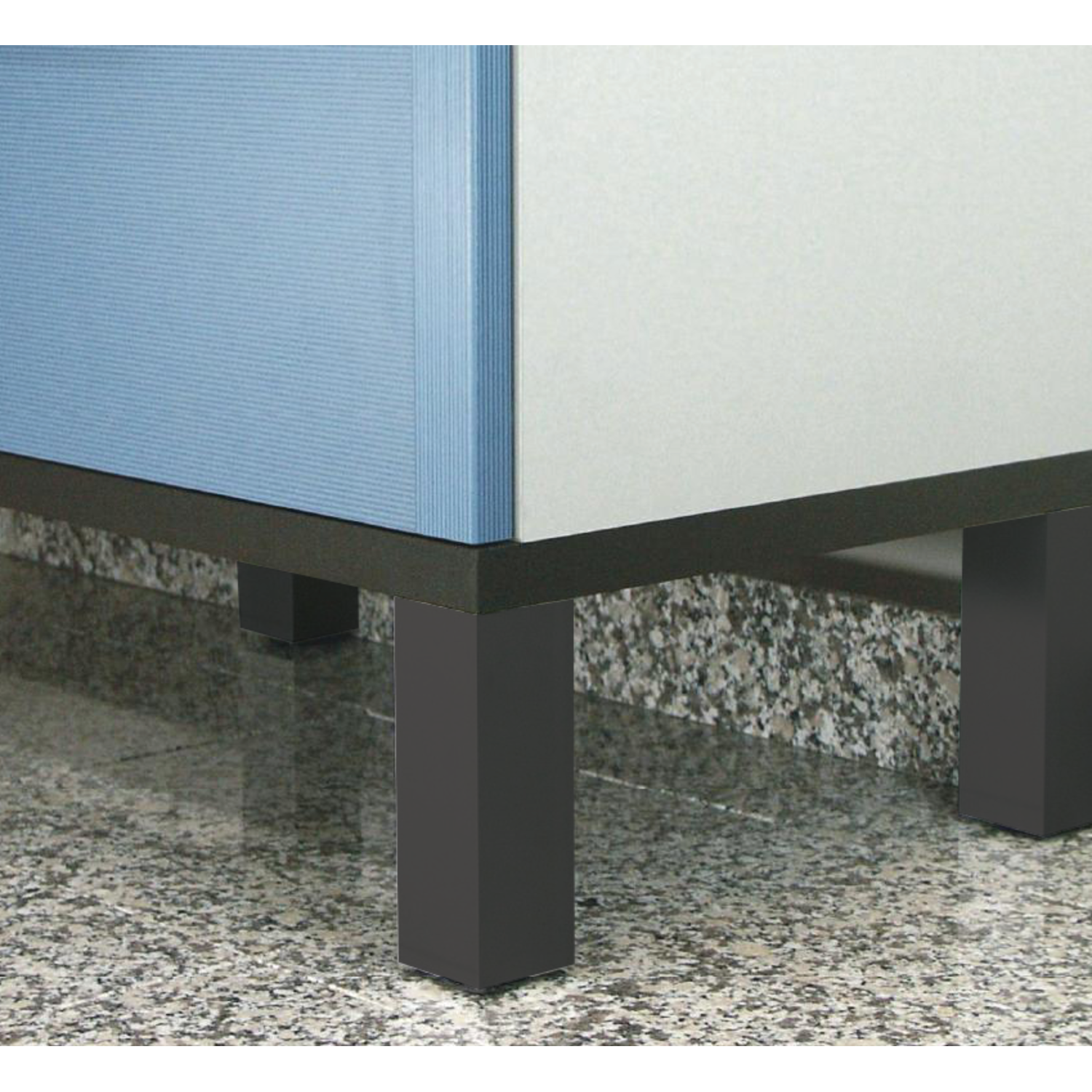 Meubelpoot capri alu h. 100mm mat zwart