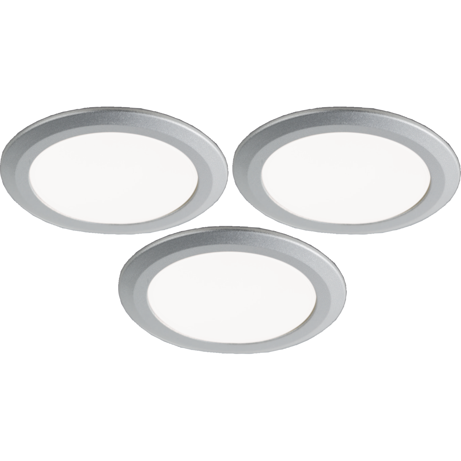 Set 3 x Led ld8011 RVS-look 2w/350ma 3000K+konvert er 15W/350ma